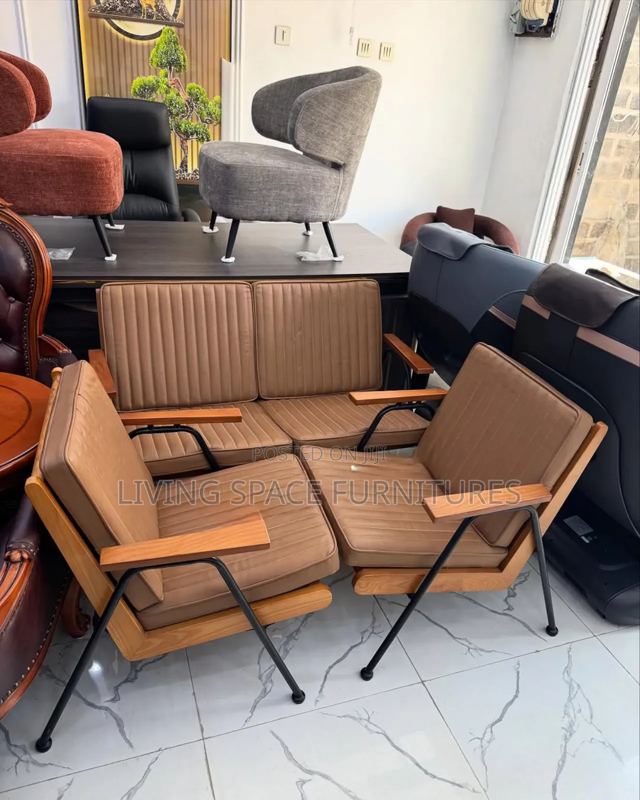Lounge Leather Chairs by 4 Seaters