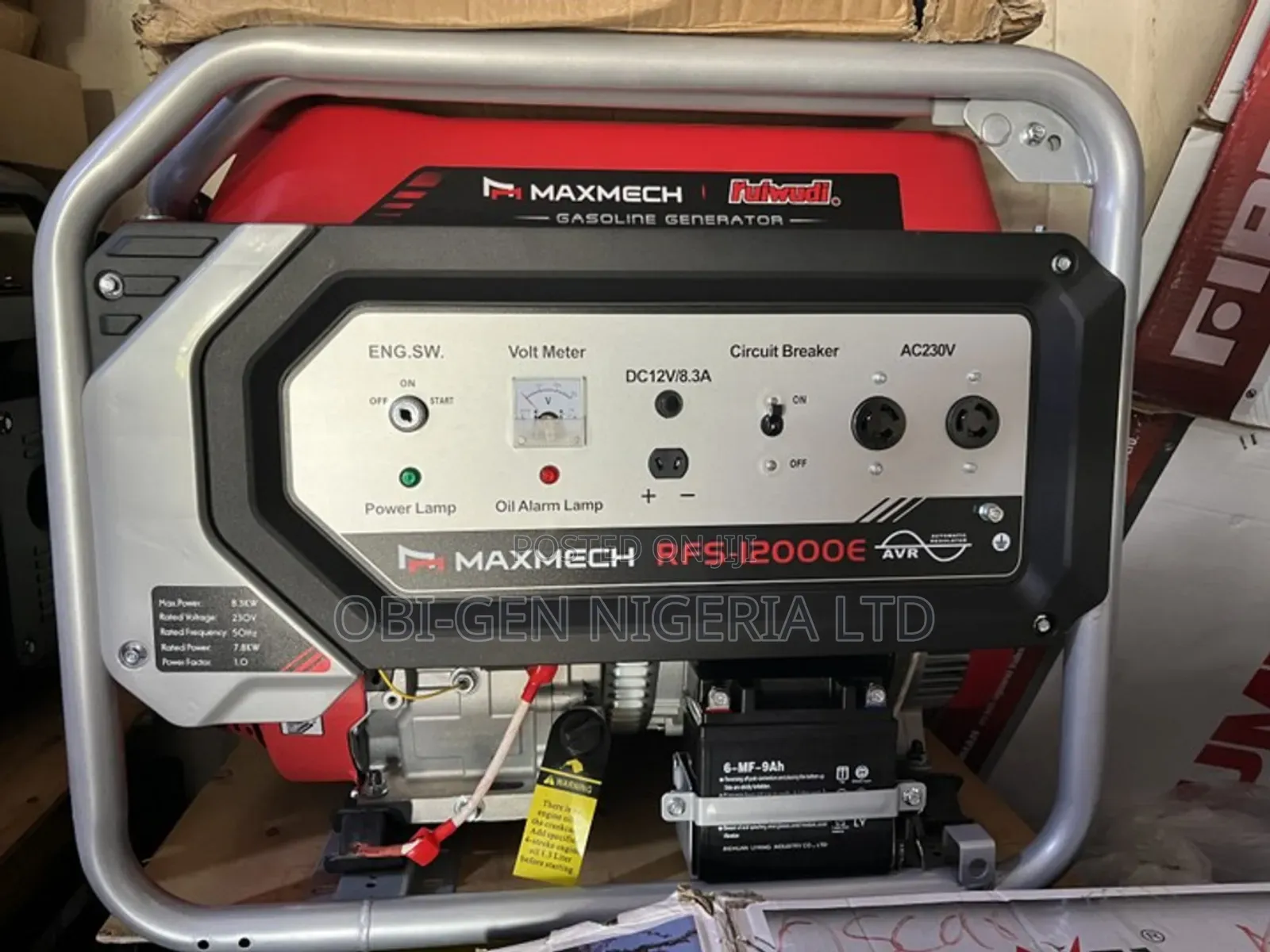 Maxmech Rfs12000e 8.3kva Generator Set