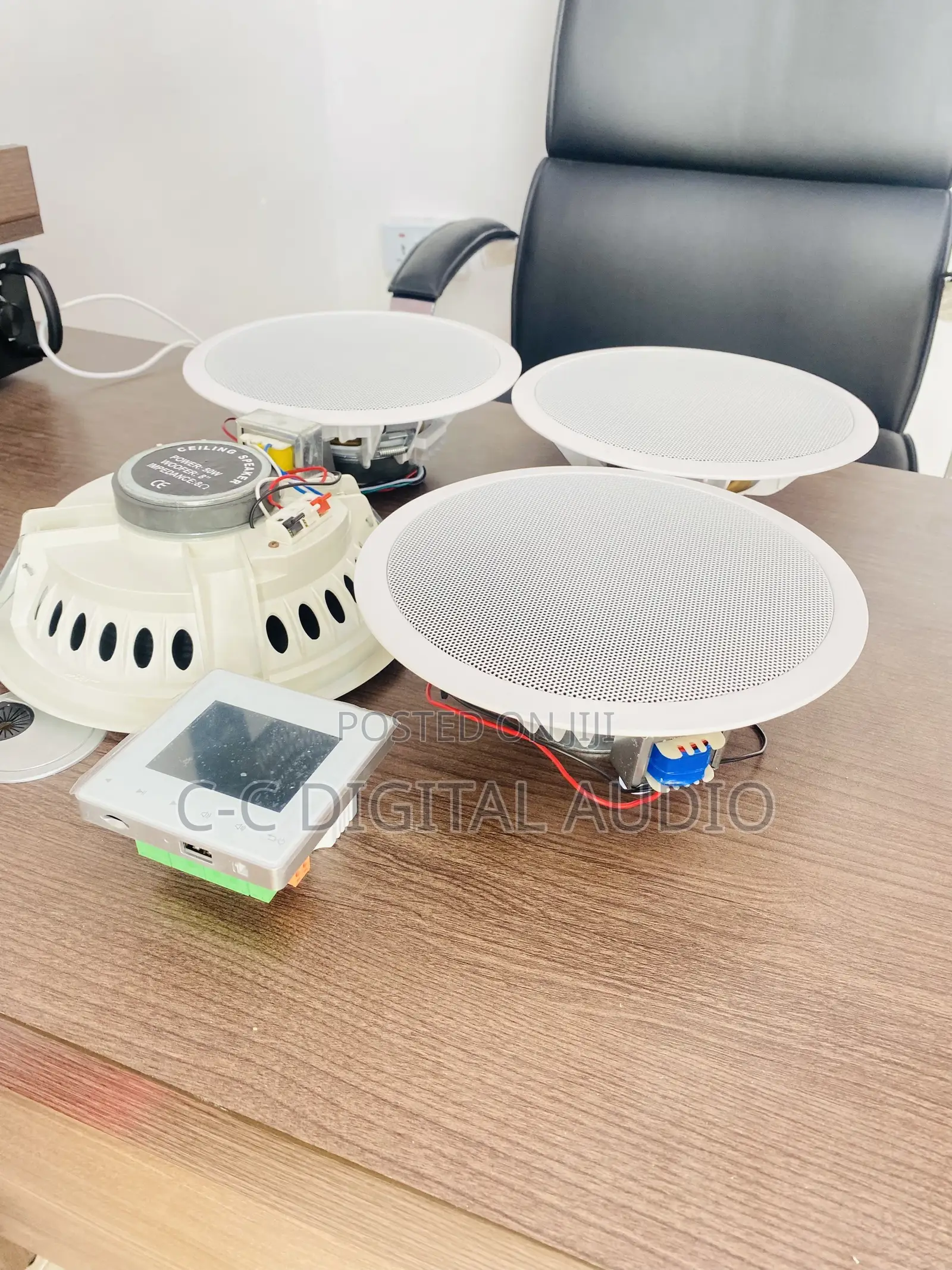 4 Ceiling Speakers 1 4inches Inwall Amplifier