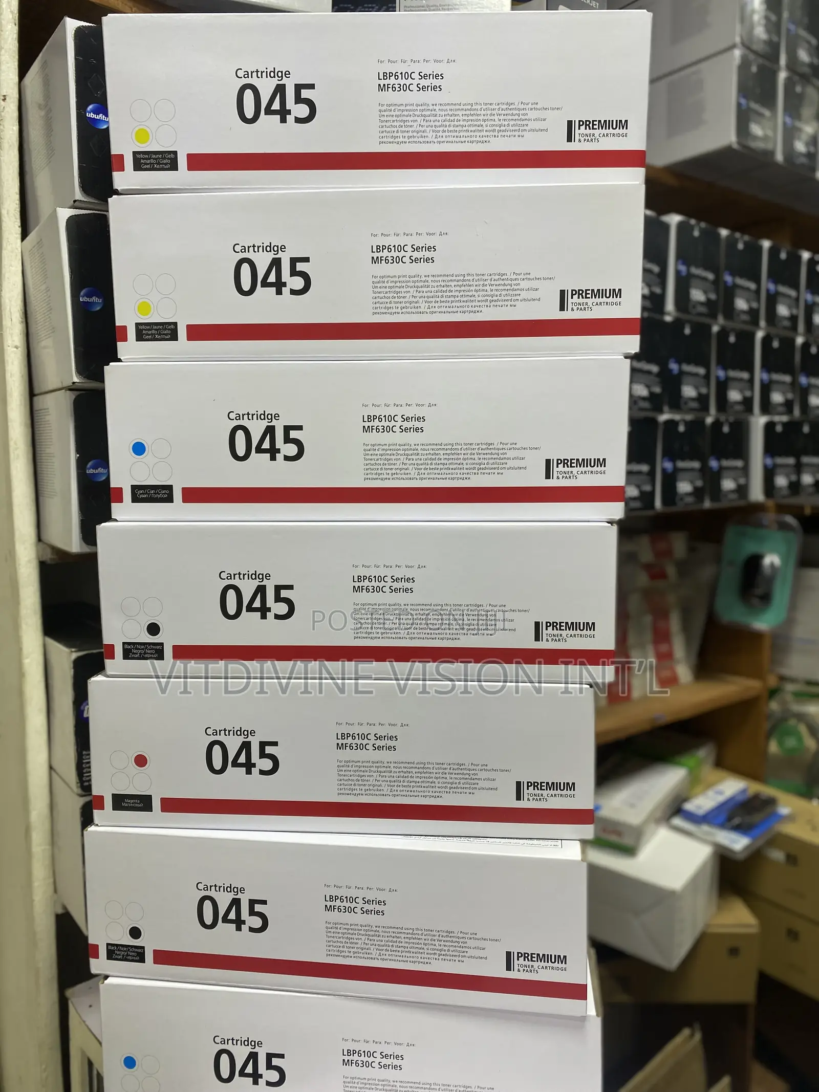 Canon 045 Toner Cartridges Black ,Cyan,Yellow,Magenta.