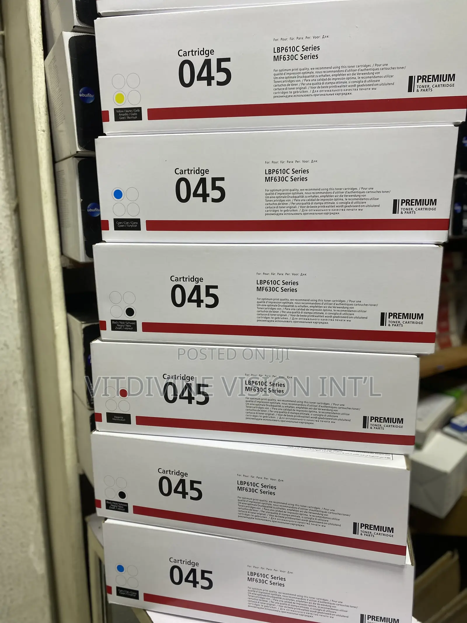 Canon 045 Toner Cartridges Black ,Cyan,Yellow,Magenta.