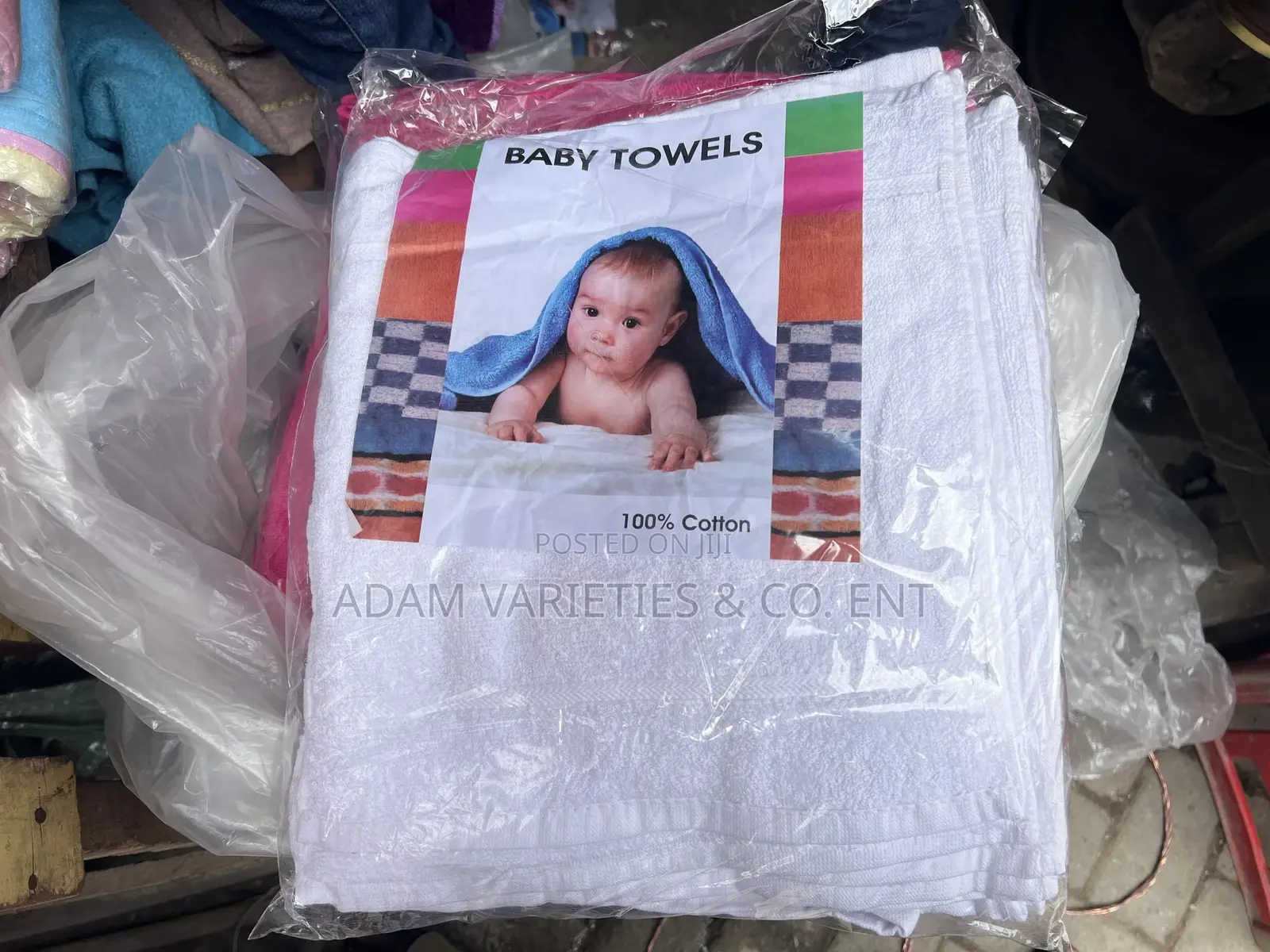 12pcs White Portable Baby Towels