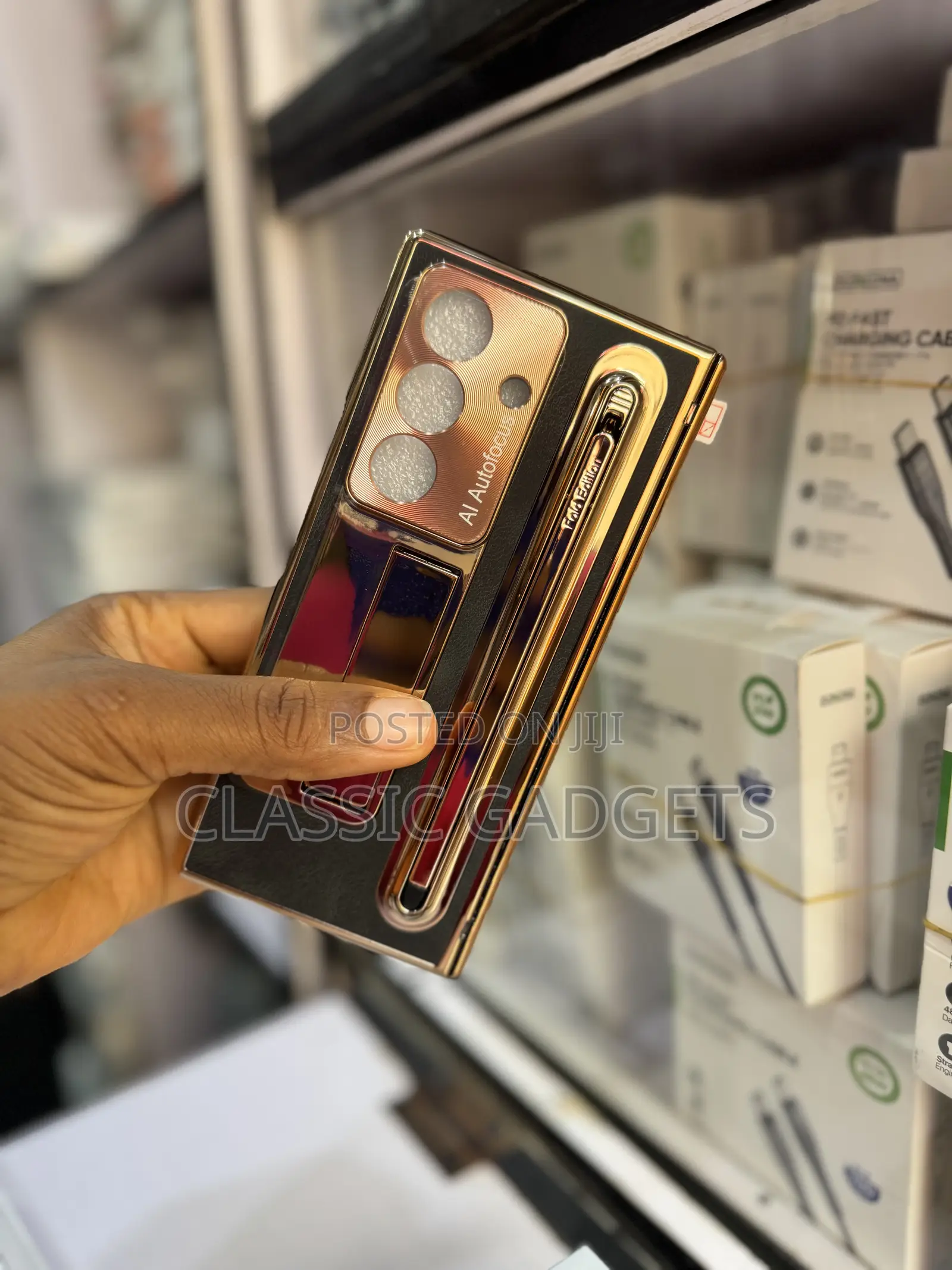 Luxury Leather Case With S Pen and Stand for Galaxy Z Fold 7