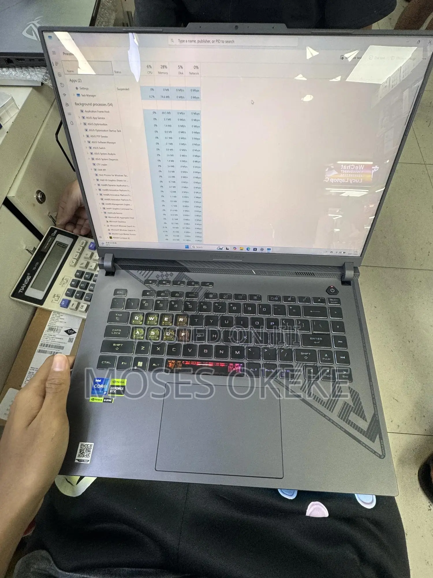 New Laptop Asus ROG Zephyrus G16 16GB Intel Core I7 SSD 1T
