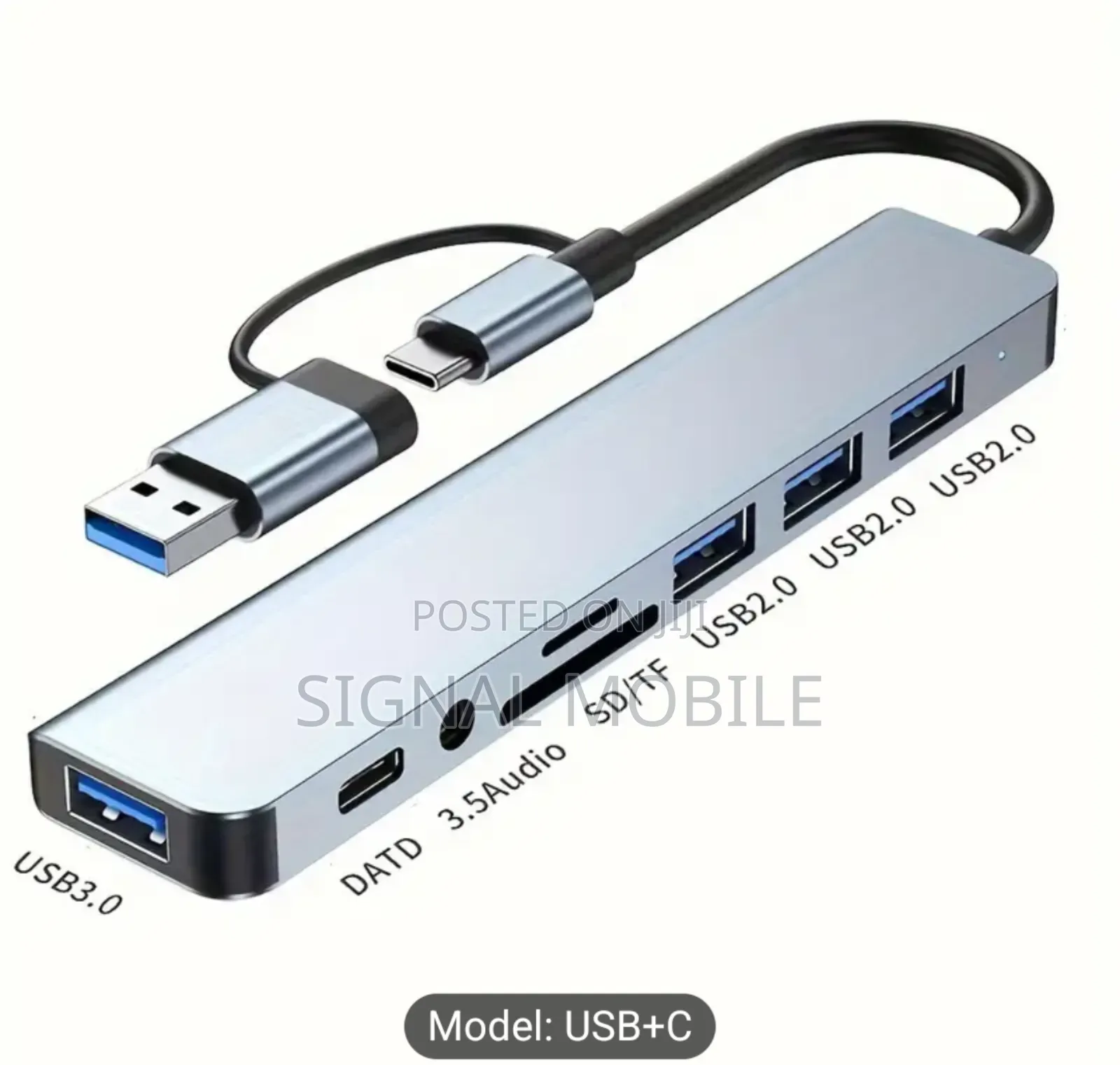 8 in 2 Usb Hub With Multi-Port Adapter for Laptop Tablet