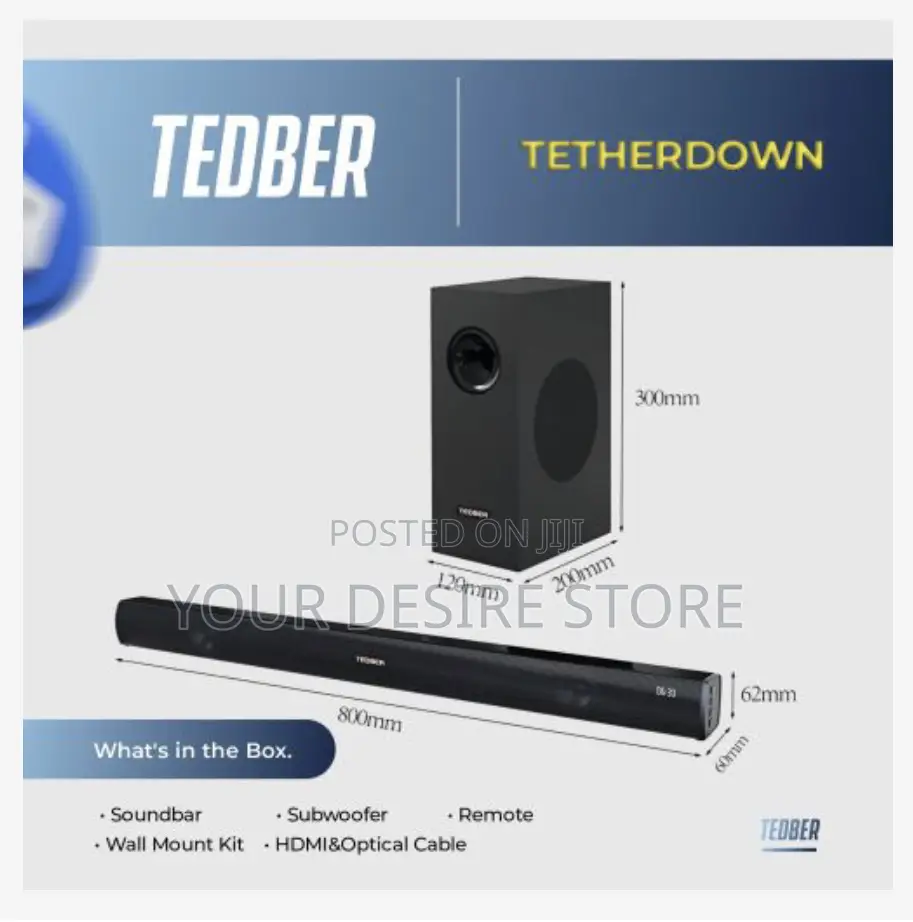 Tedber Ts-R800 Soundbar System With Subwoofer