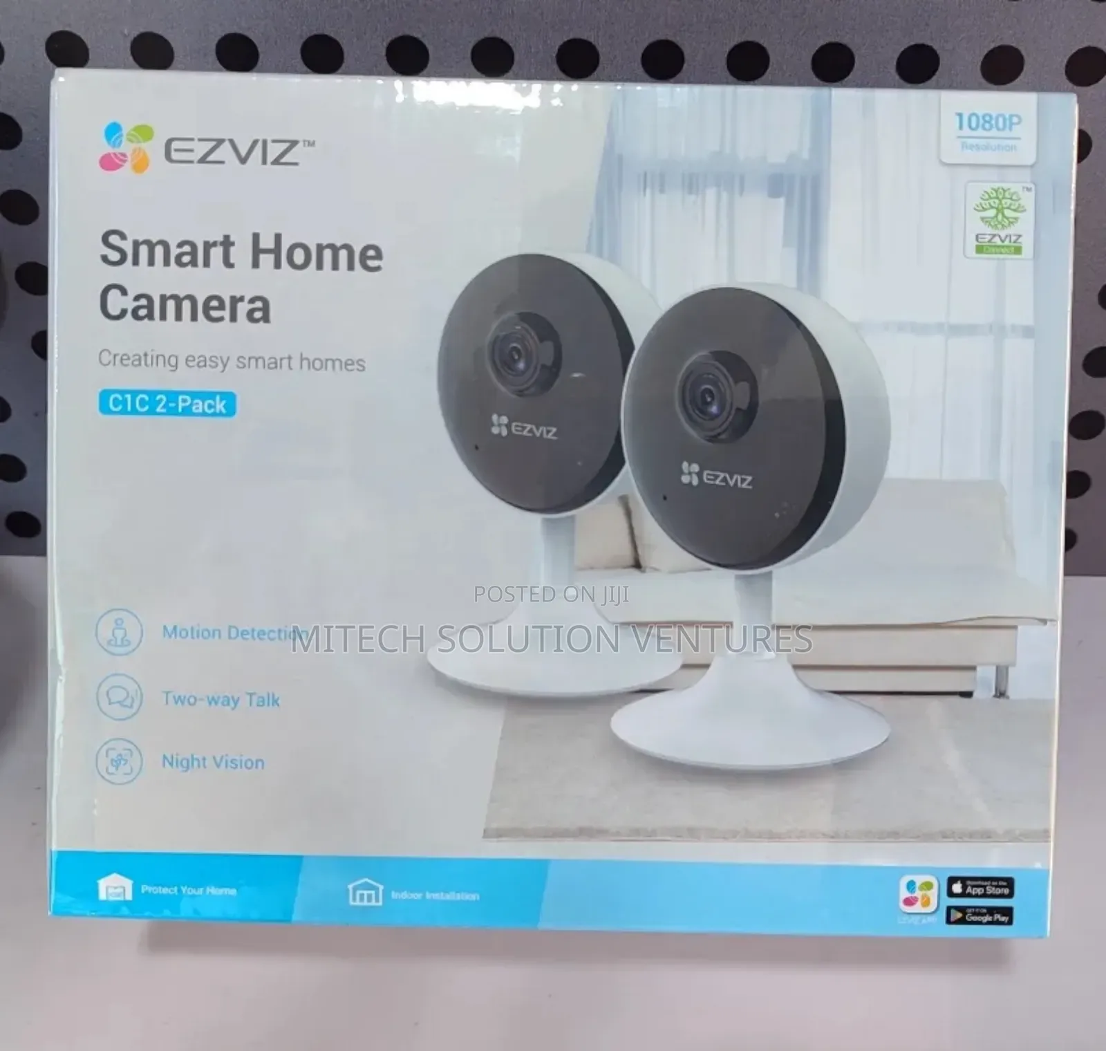 Ezviz C1c Smart Home Camera, Specifically a 2-Pack Version
