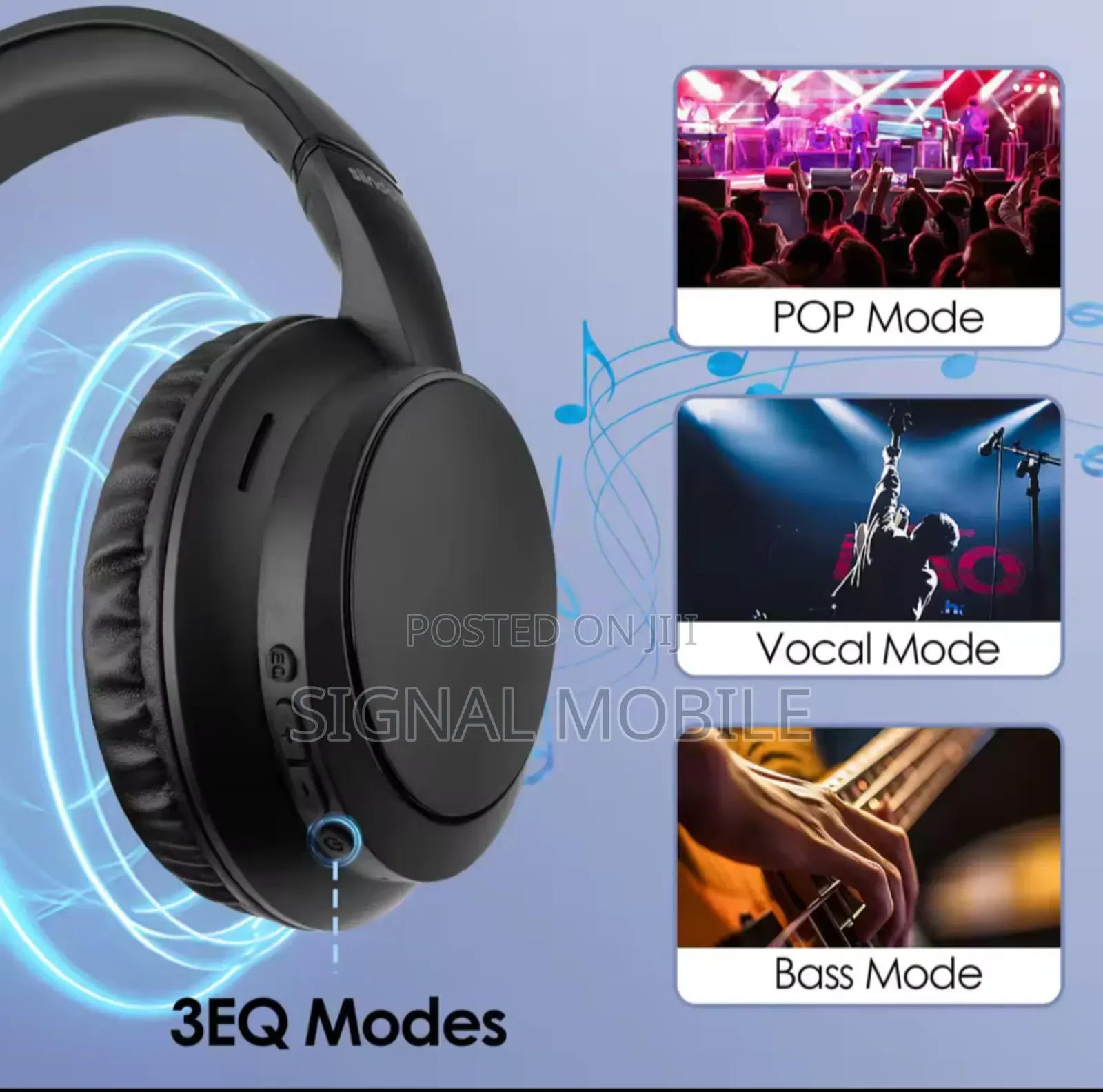 Foldable Bluetooth 5.4 Wireless Headset 3eq Mode