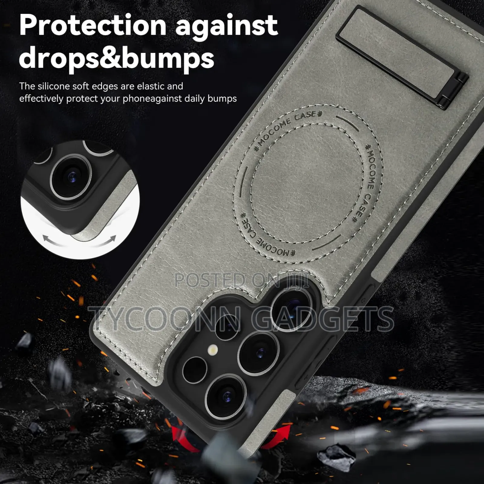 Samsung S25 Ultra Leather Case With Magsafe and Kickstand