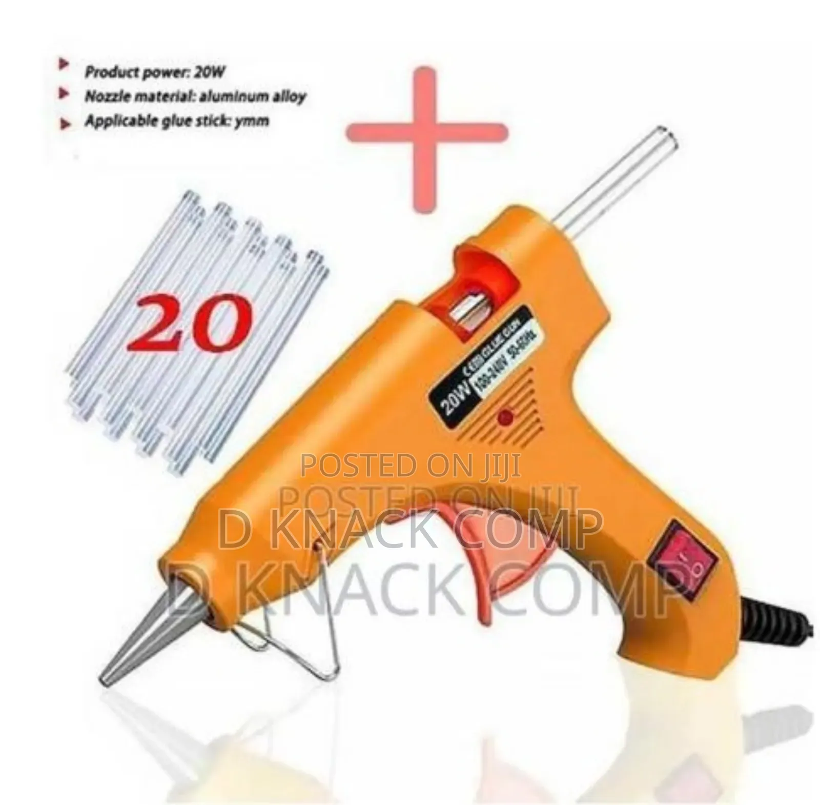 20w Hot Melt Glue Gun Strong Bonding - 20 Glue Sticks