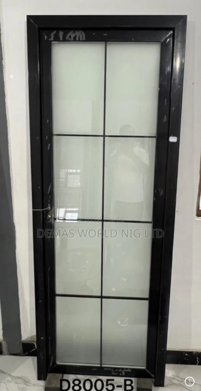 Full Glass Door 750 by 2100 Toilet Door