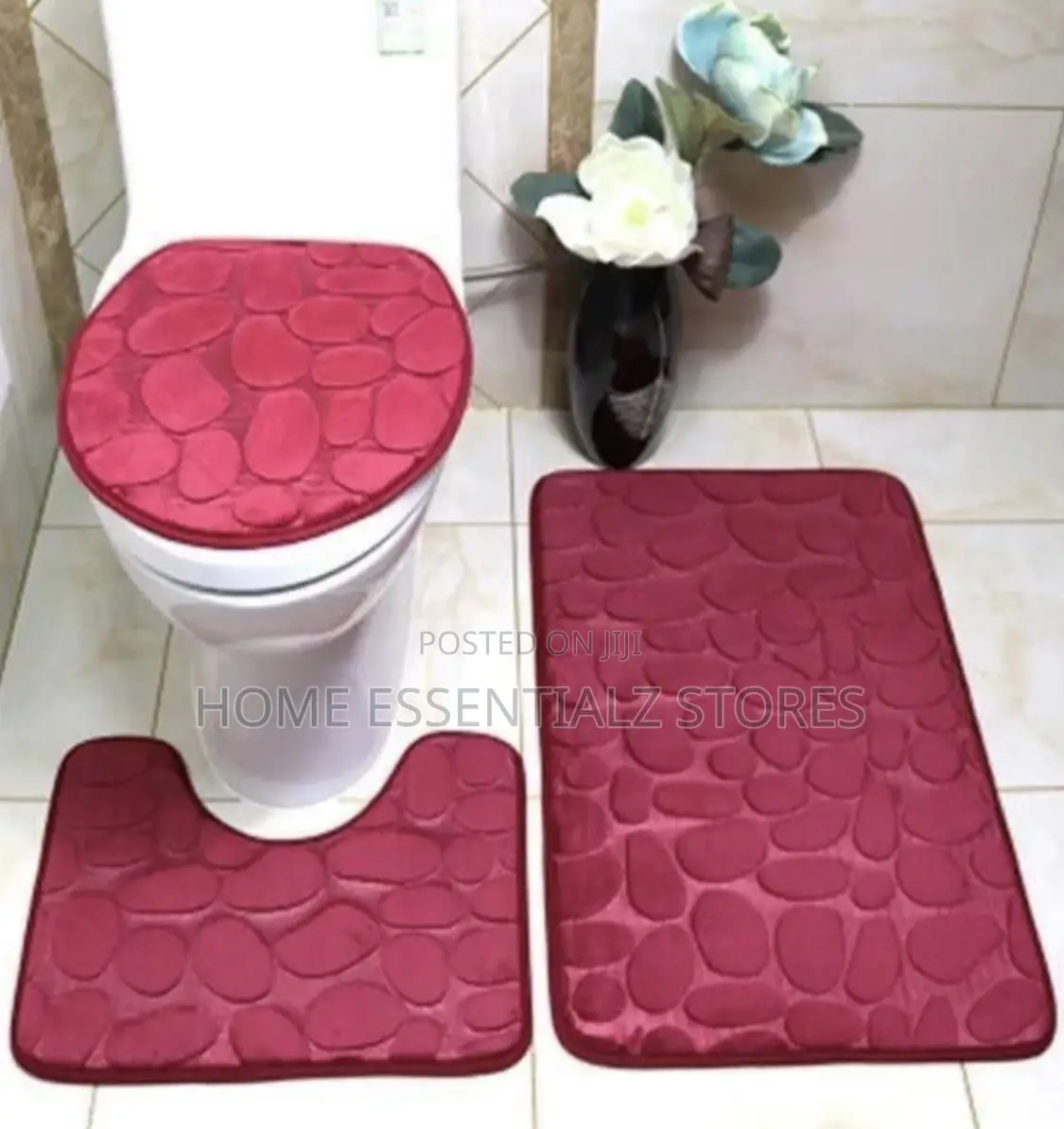 Bathroom Toilet Foot Mats Set - 3 in 1