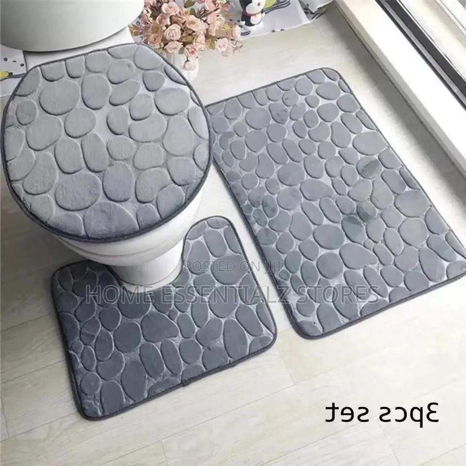 Bathroom Toilet Foot Mats Set - 3 in 1