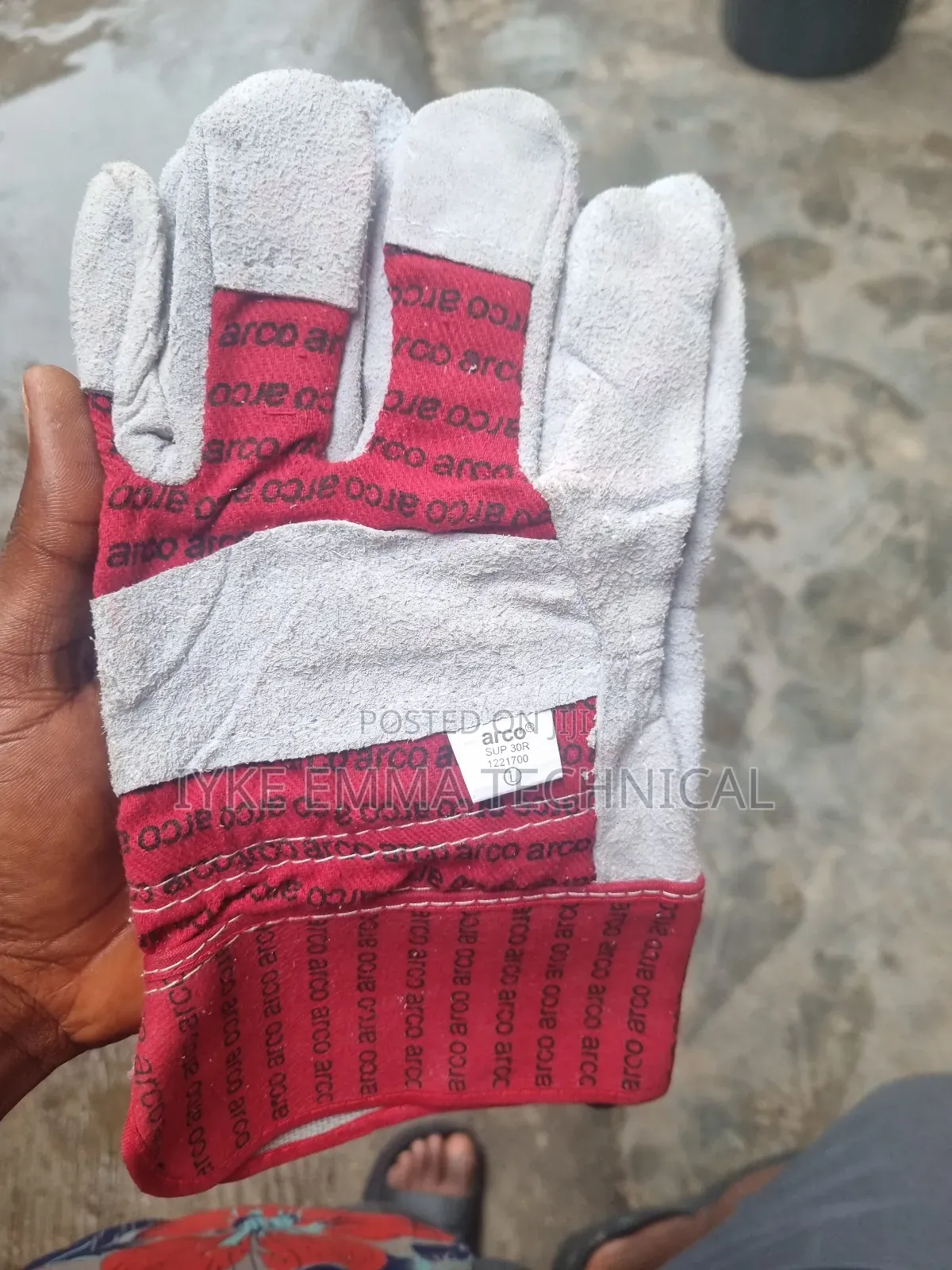 Arco Lined Tough Leather Rigger Combination Hand Glove