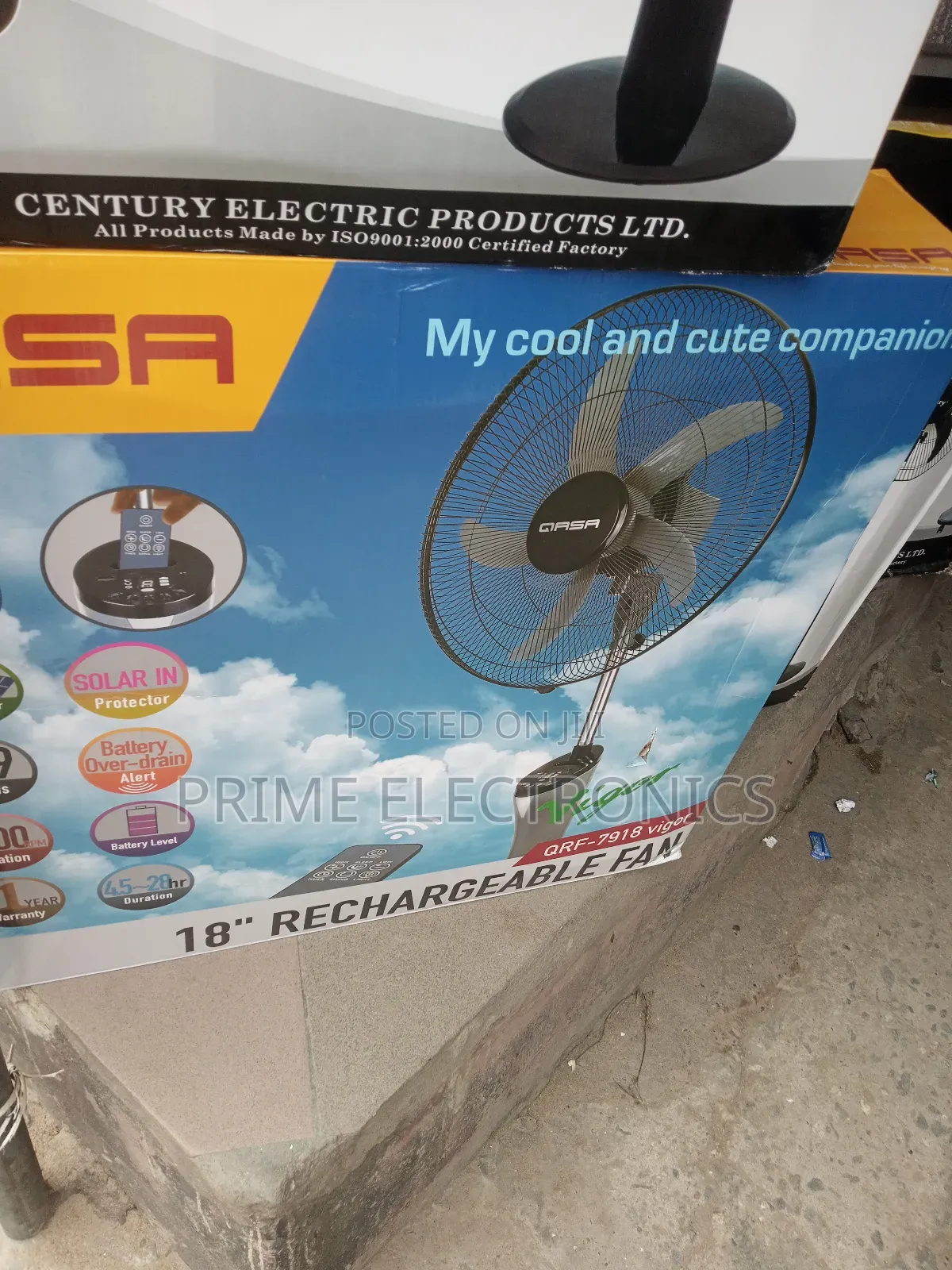 Gasa Rechargeable Fan 18"