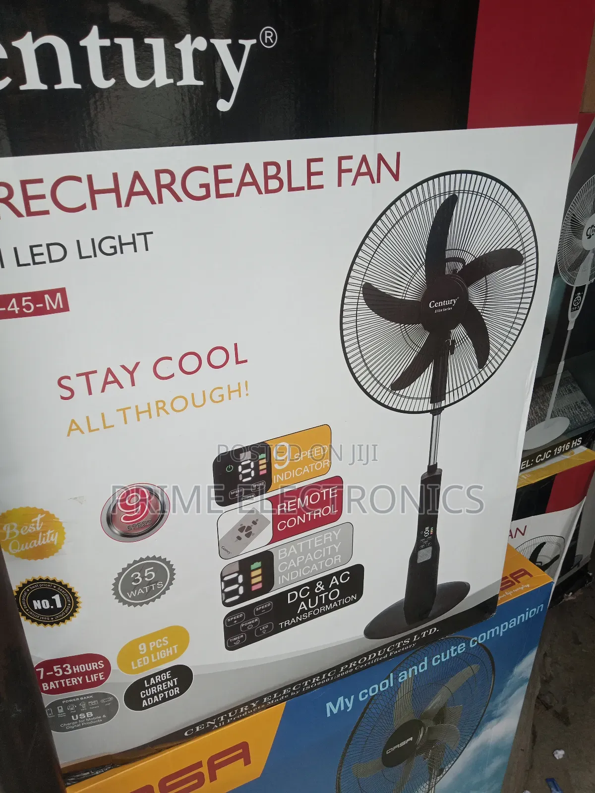 Century Rechargeable Fan 18"