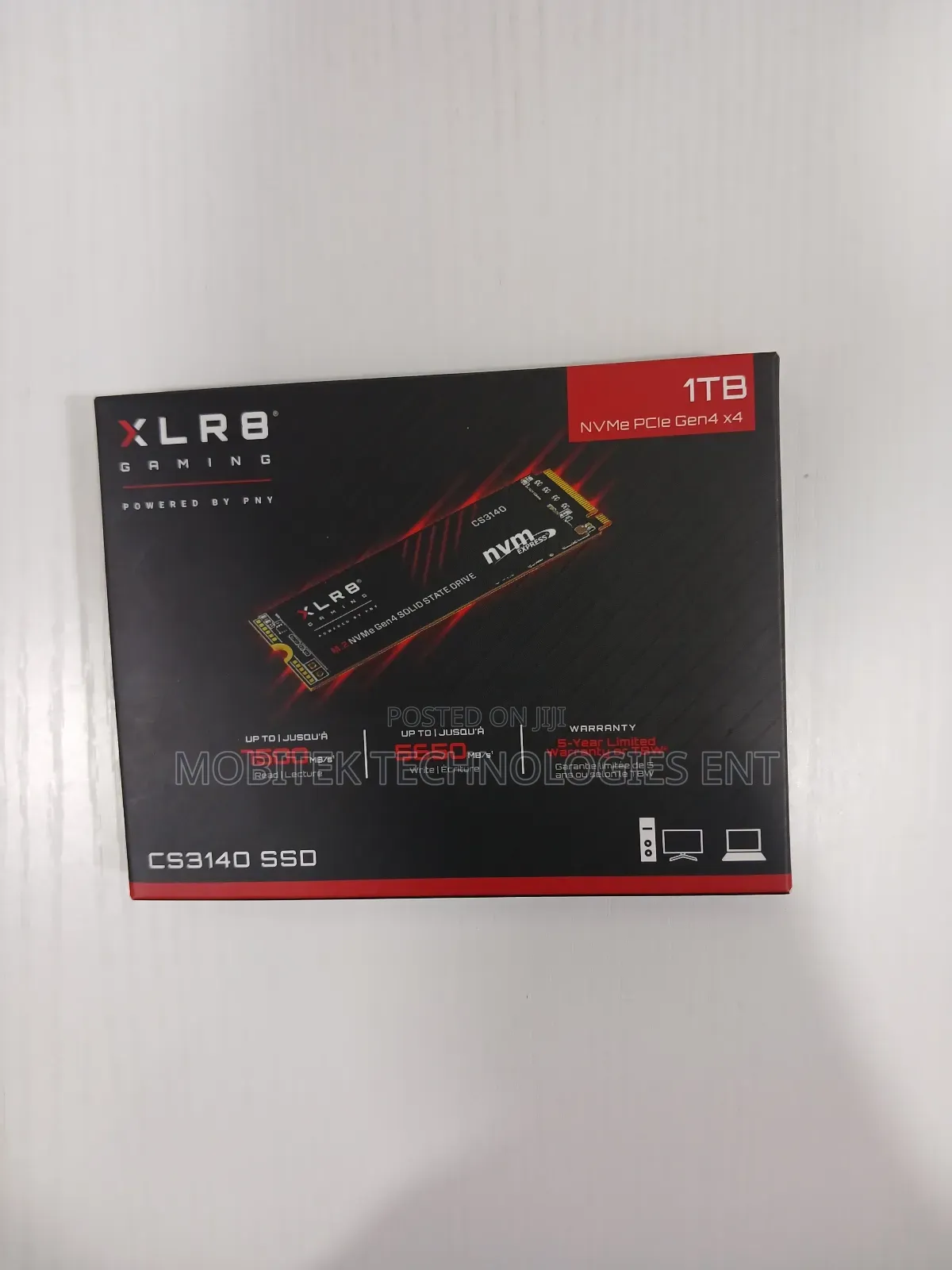 1tb Pny Ssd Nvme M.2 Pcie 4.0 Gen4 X4 Solid Laptop Drive