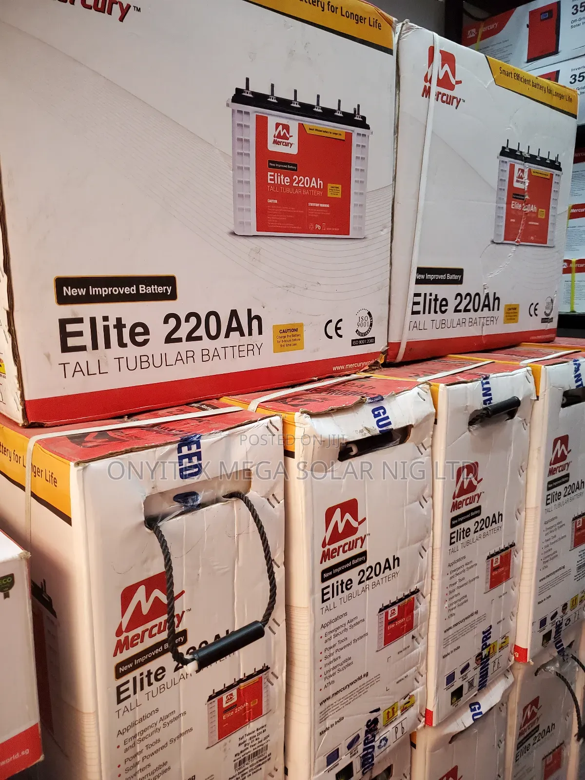 Mercury Solar Tubular Battery 220ah