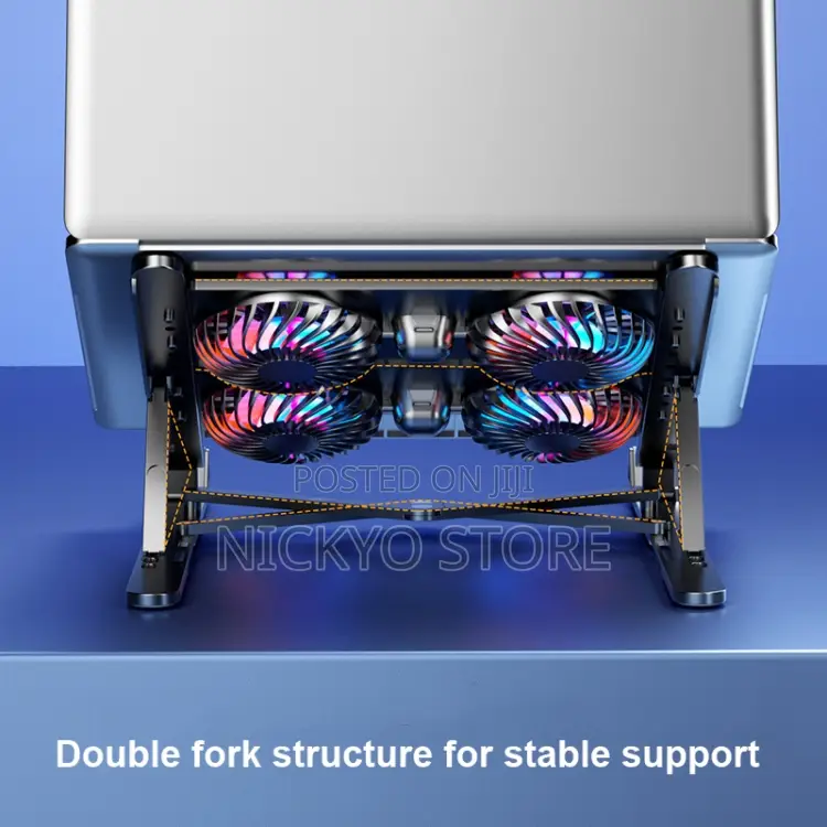 RGB Laptop Cooling Pad With 4 High-Speed Fans