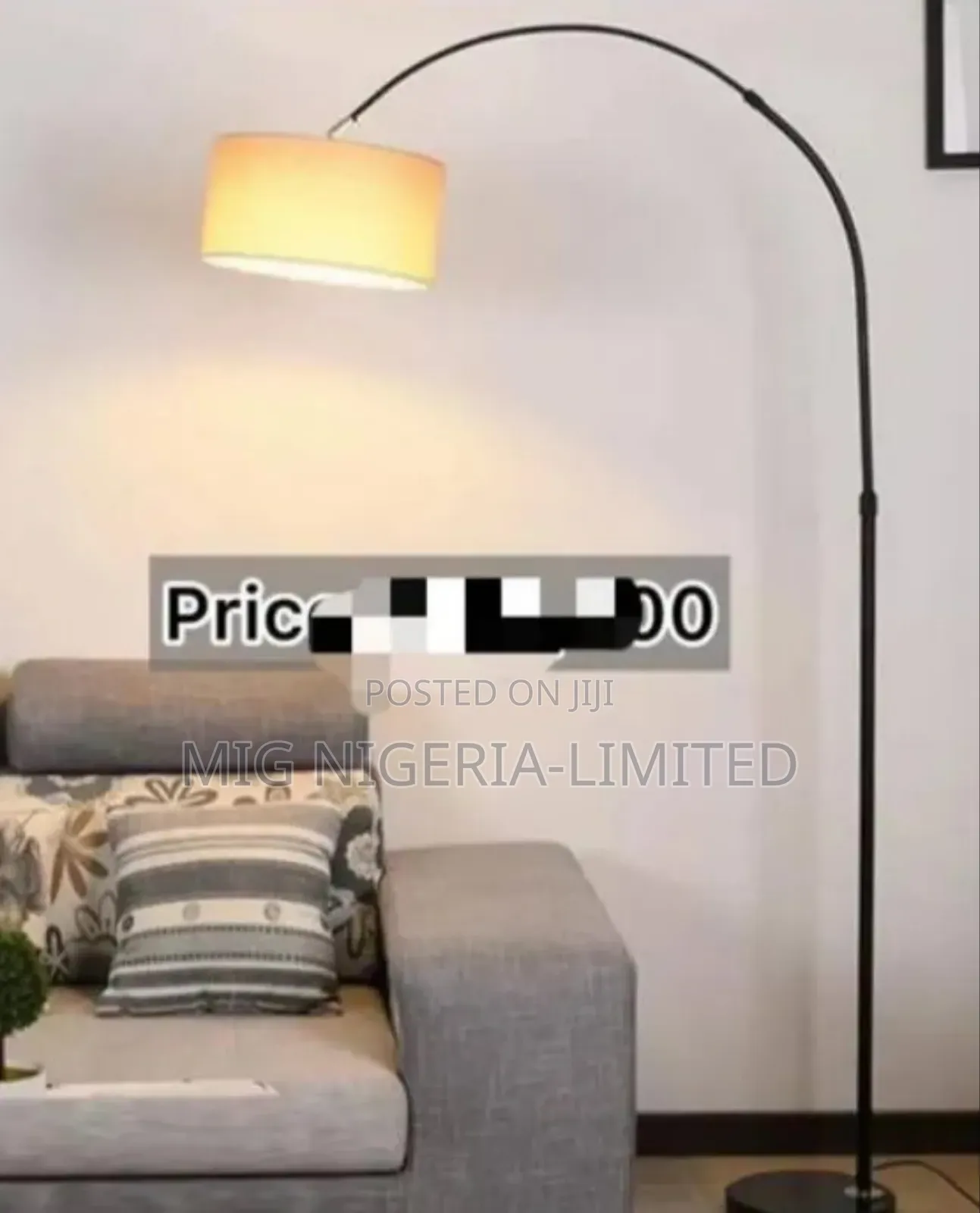 Floor Lamp Curve and Tall Bedroom, Living Room Light Deco