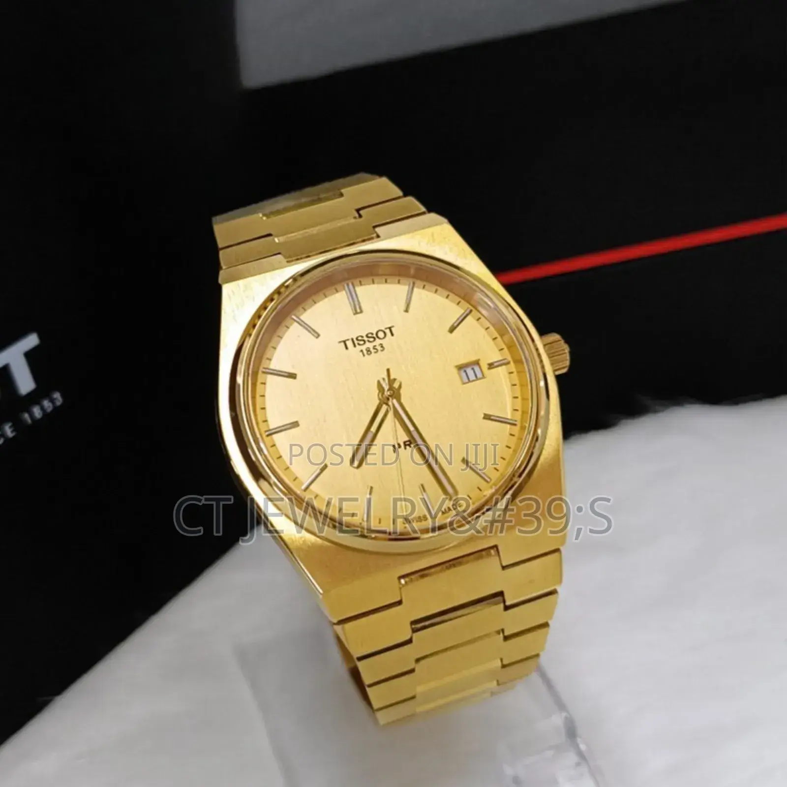 Men Tissot Classic Prx/316l Champagne Dial Watch (40mm)