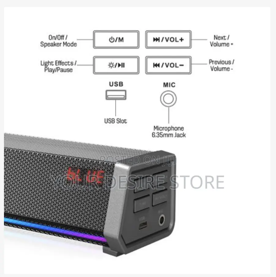 Hyperbar 1100 Soundbar With Bass Subwoofer 200w Hometheater