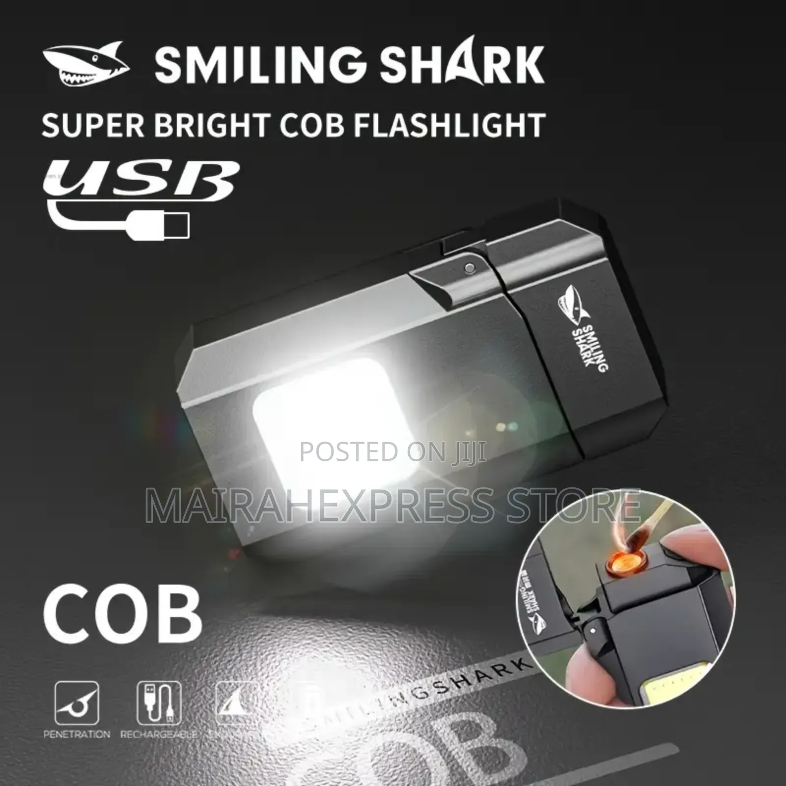 2in1rechargeable Super Bright Led Pocket Flashlight/Lighter