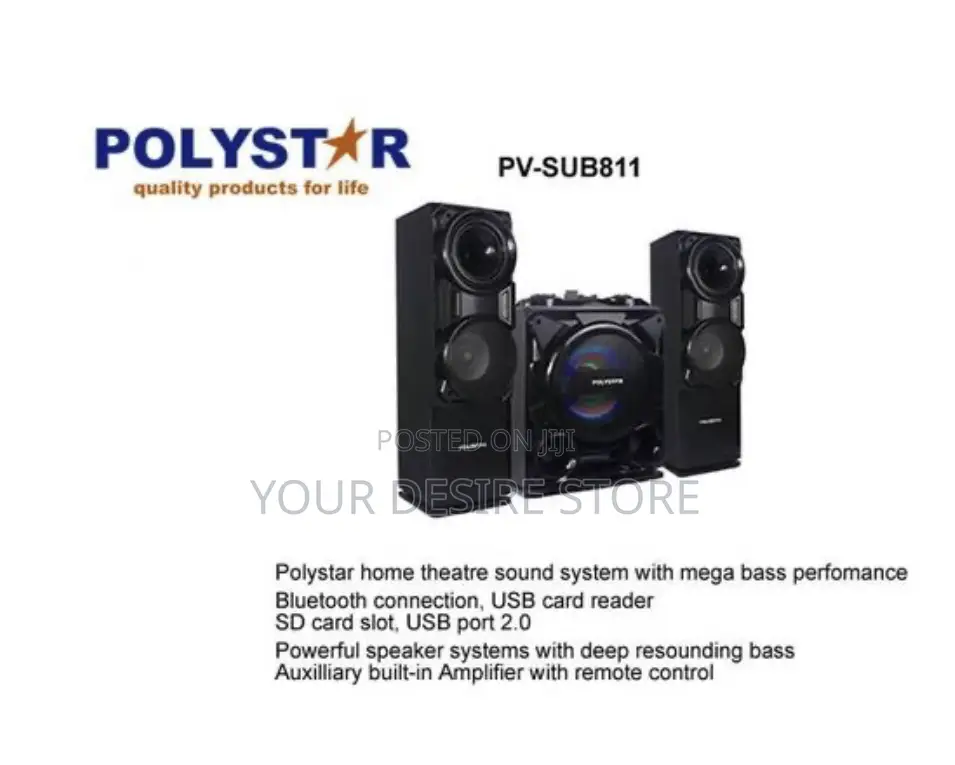 Polystar Powerful Boom Speaker Player (Pv-Sub811)