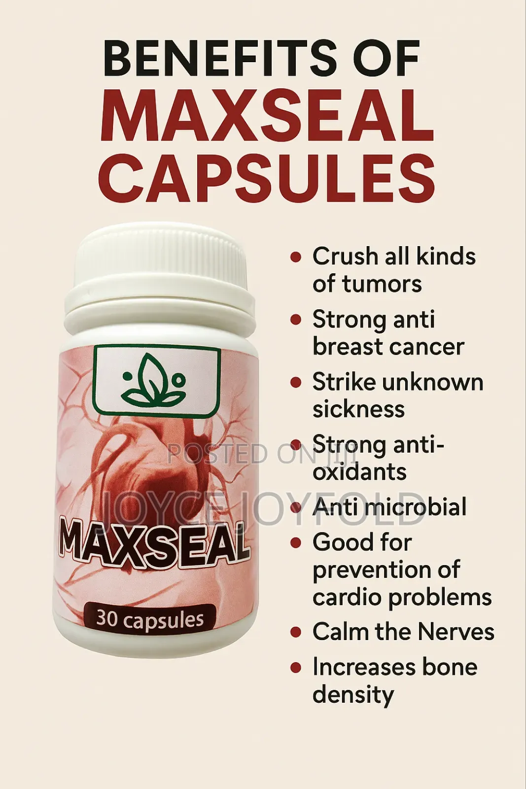 Maxseal Capsule- Tumor, Unknown Sickness, Antioxidant,