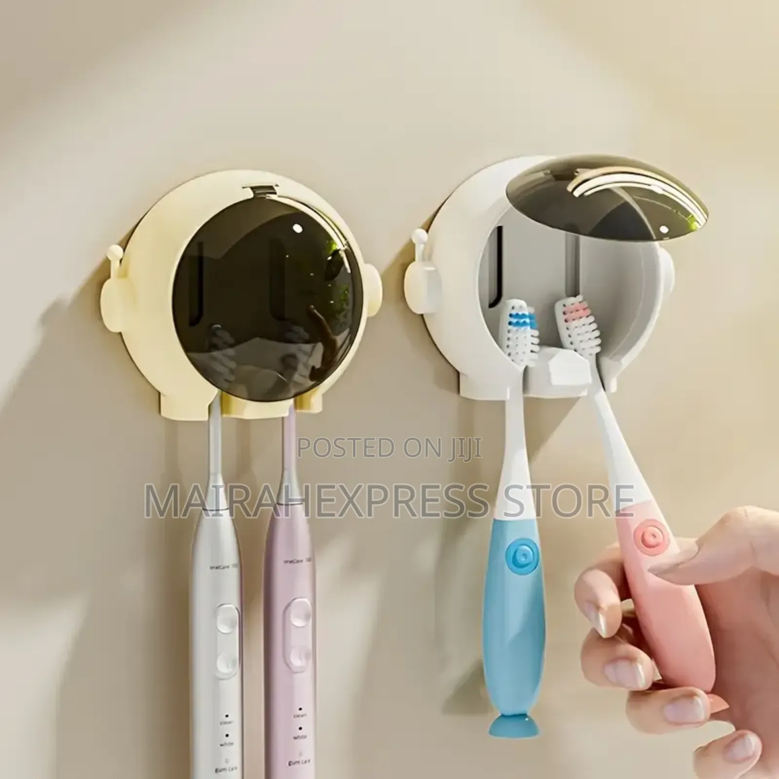 1pc Astronaut-Themed Wall-Mounted Toothbrush Holder