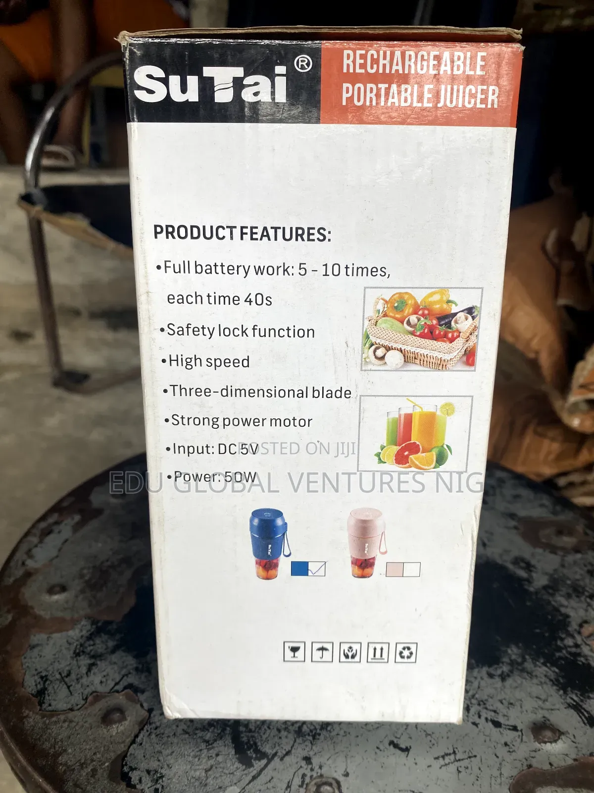 Sutai Rechargeable Portable Juice Blender. 50watts. St-6638.