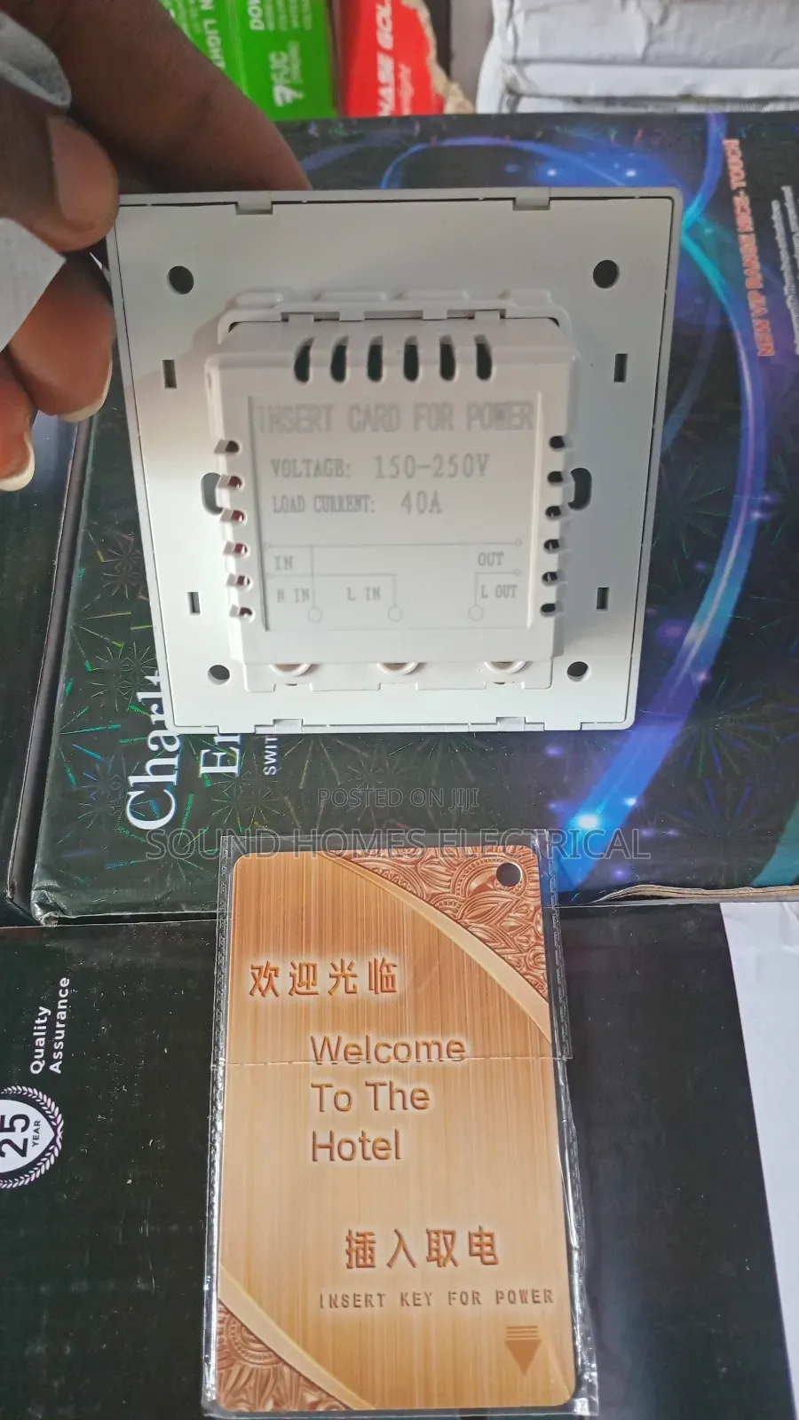 Grey Colour Smart Key Card Switches
