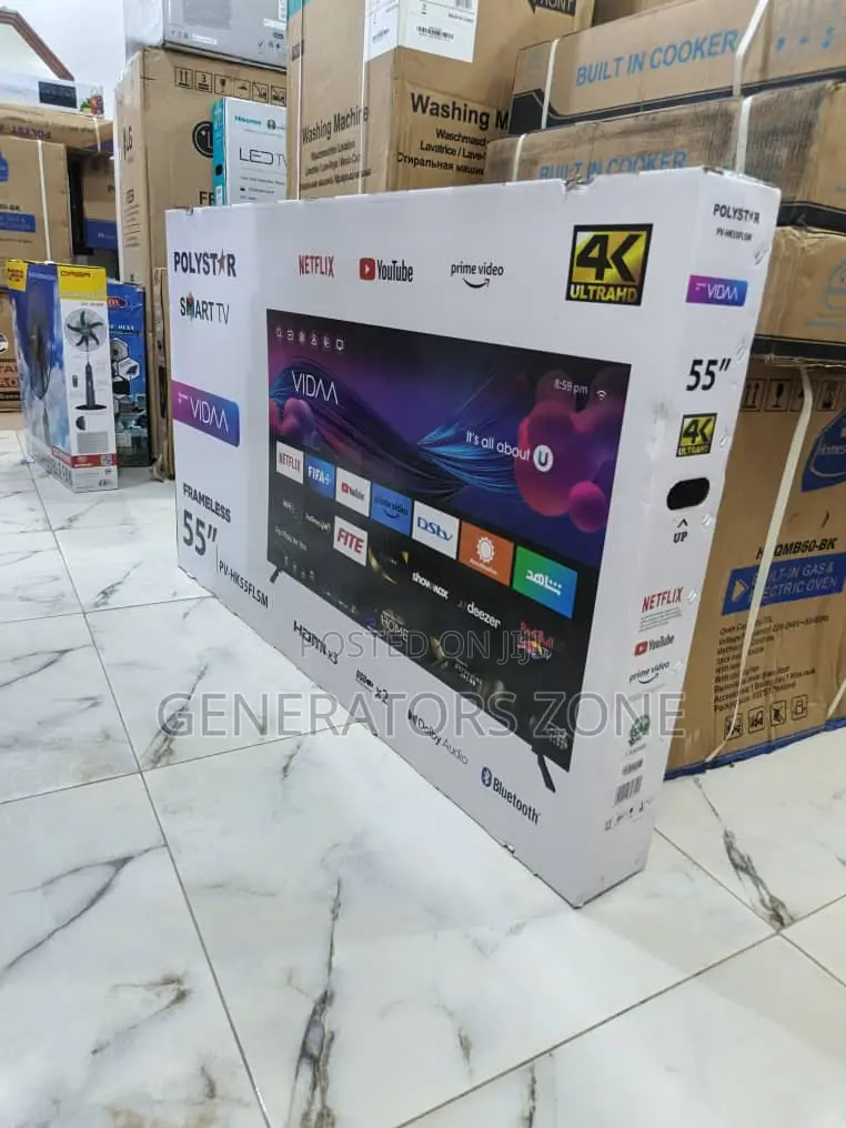Hot Deal! Polystar 55” Smart Tv Pv-Hk55flsm