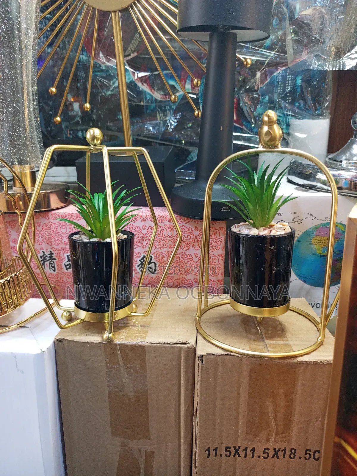 Iron Art Geometric Artificial Plant Ornament