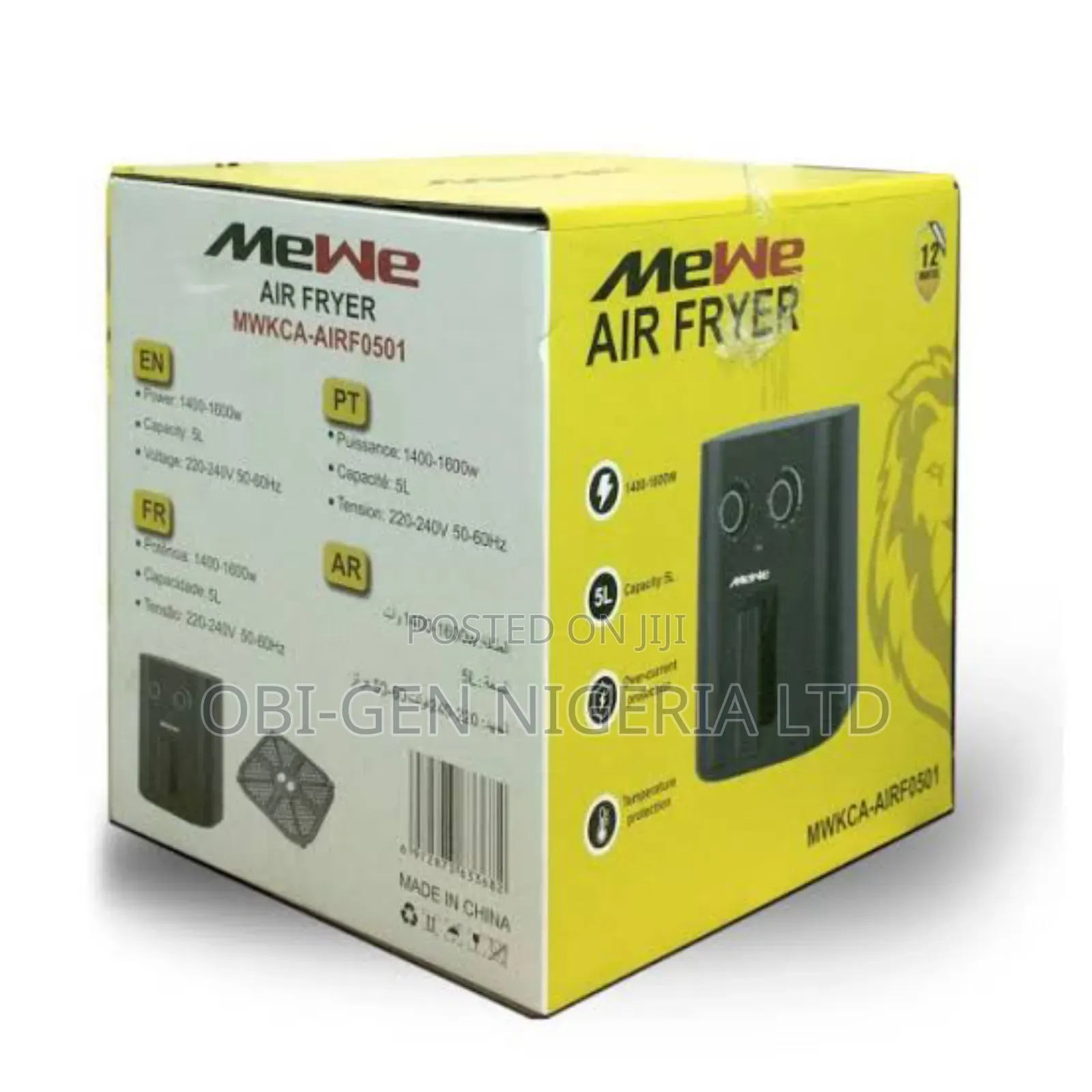 Mewe Air Fryer Mwkca-airf0601 Set