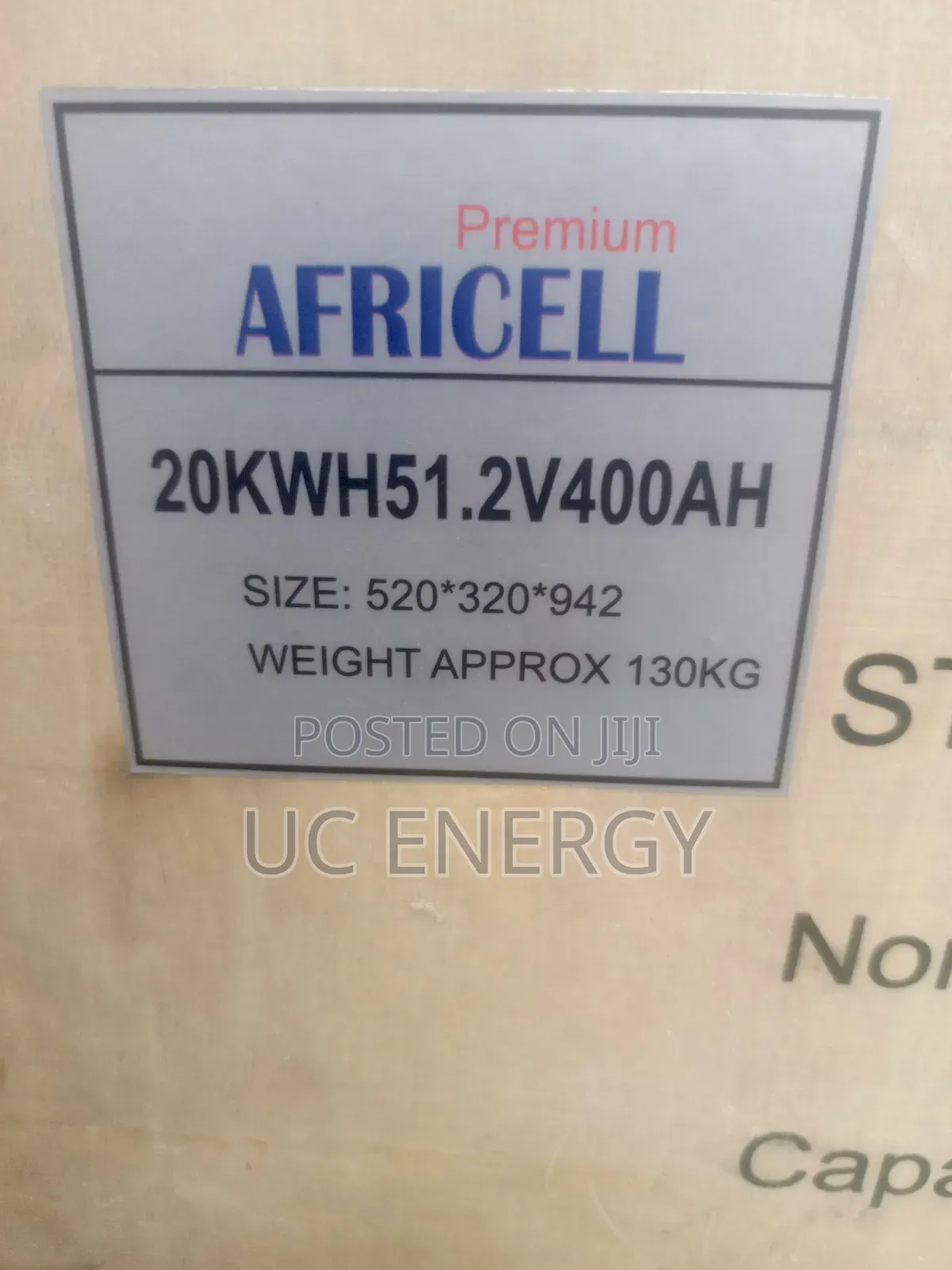 20kwh Africell Lithium Battery 51.2v