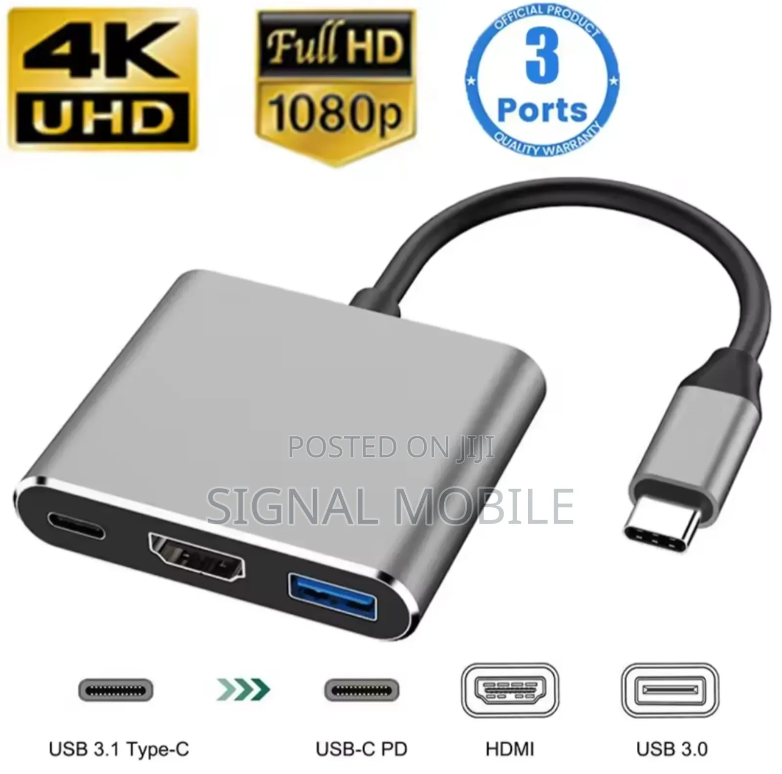 Type-C to Hdmi 3 in 1 Hub Docking Station