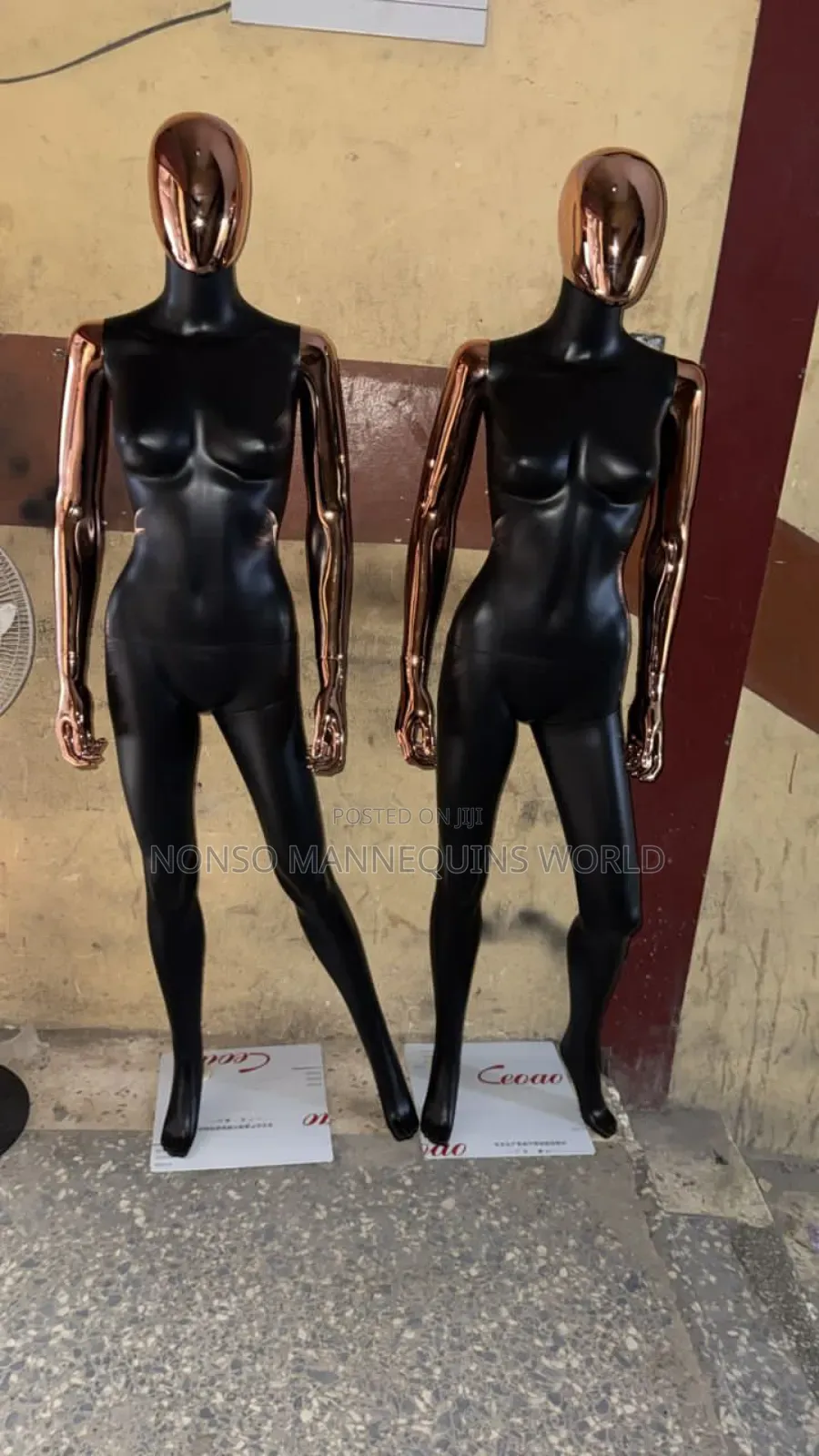 Female Size 8 Matt Black And Rose Gold Female Mannequin
