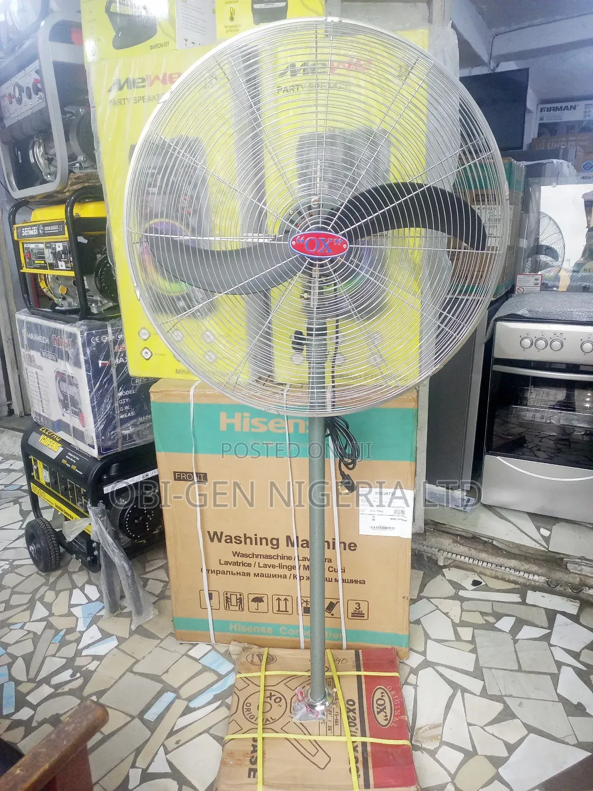 Ox Industrial Stand Fan 26"Inch Set