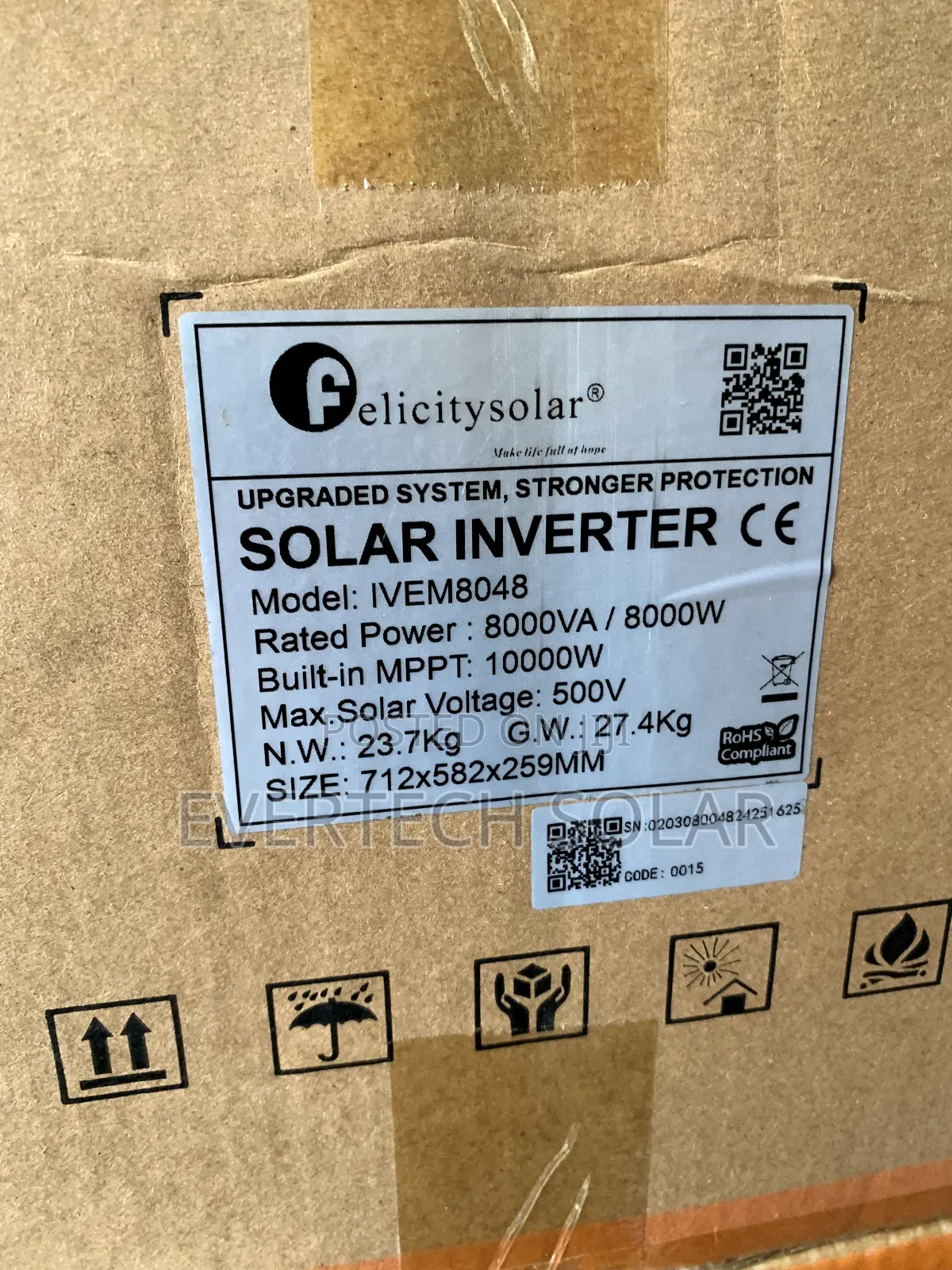 8kva Felicity Ivem Hybrid 48v Inverter System