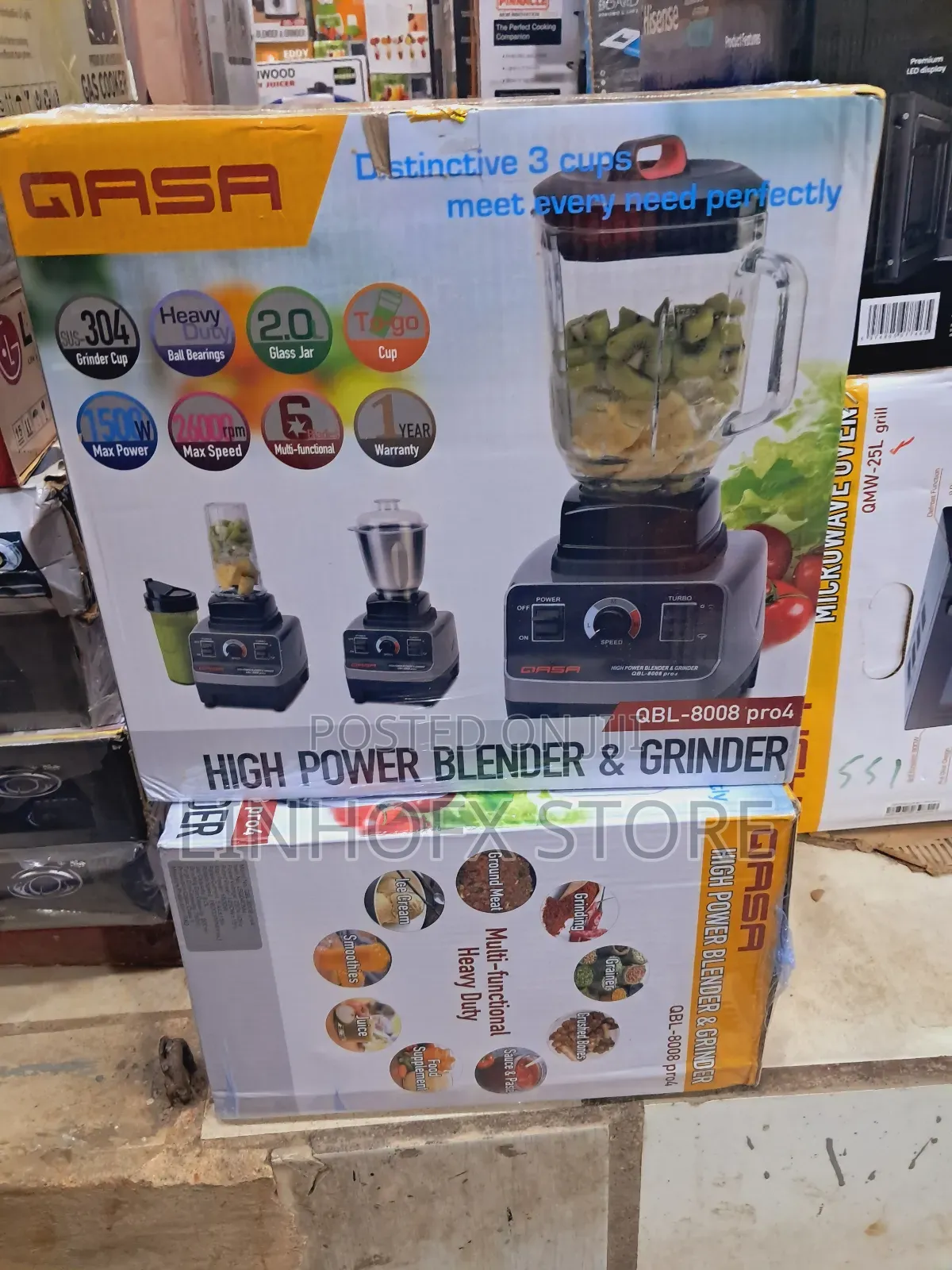 Qasa High Power Blender Grinder (Distinctive 3cups)