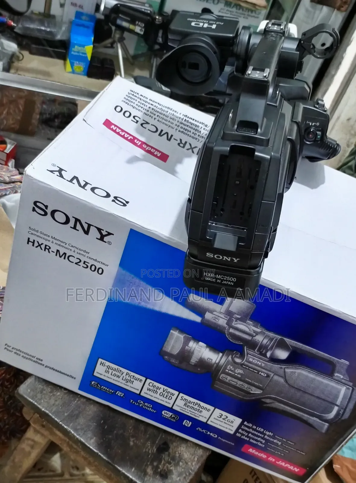 Sony Professional Video Camera With Wifi and Internal Memory