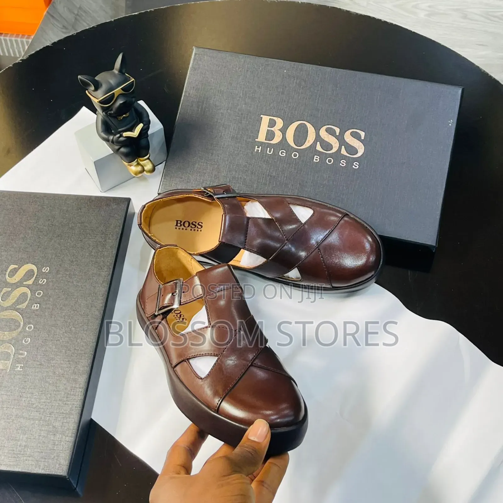 Hugo Boss Quality Leather Men Sandal