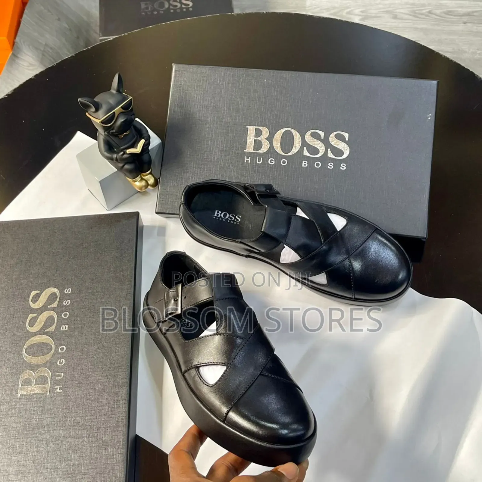 Hugo Boss Quality Leather Men Sandal