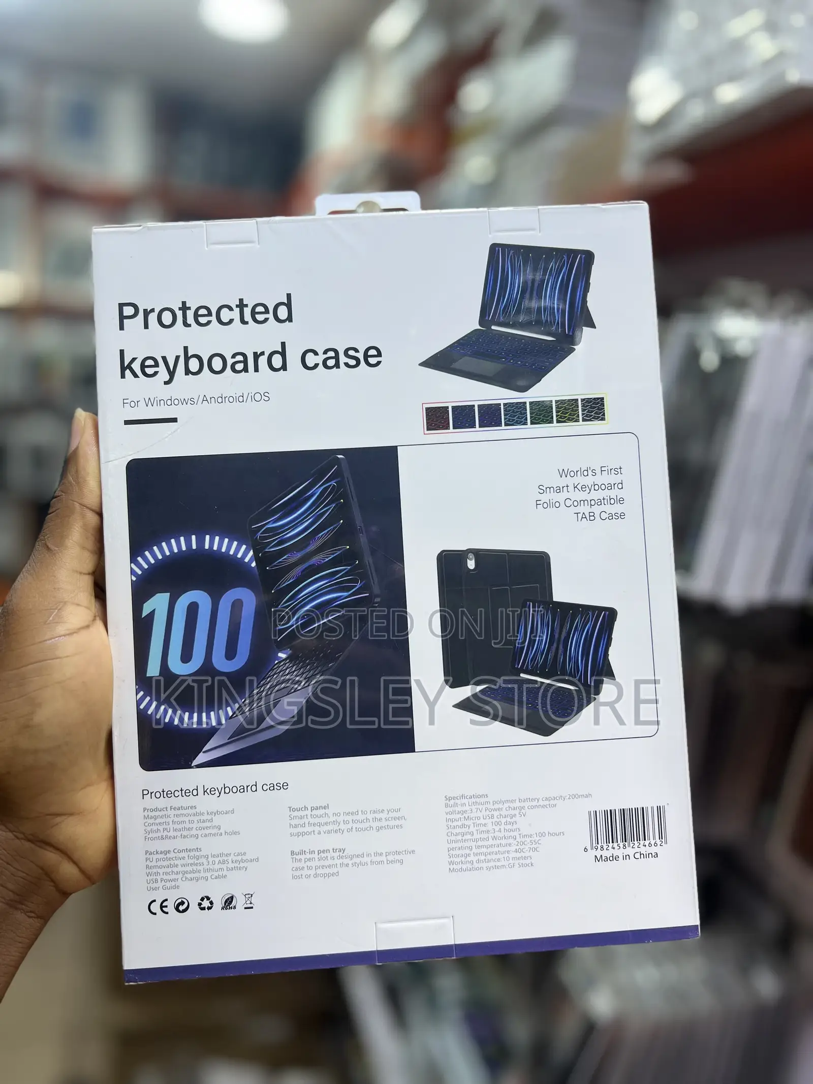 Keyboard Folio Case W/Trackpad For Ip 10th 10.9 2022 To 2025