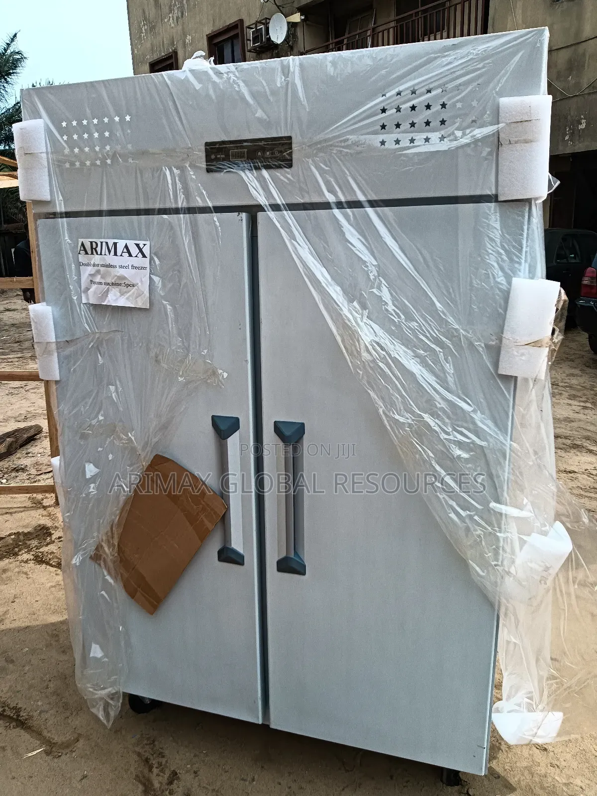 Double Doors Industrial Stainless Steel Kitchen Freezer