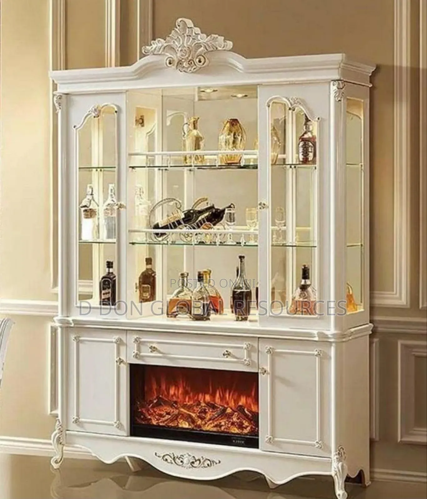 Luxury Wine Bar With Fire Frame