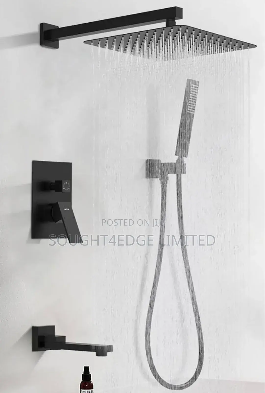 Black 4 Ways Conduit Shower