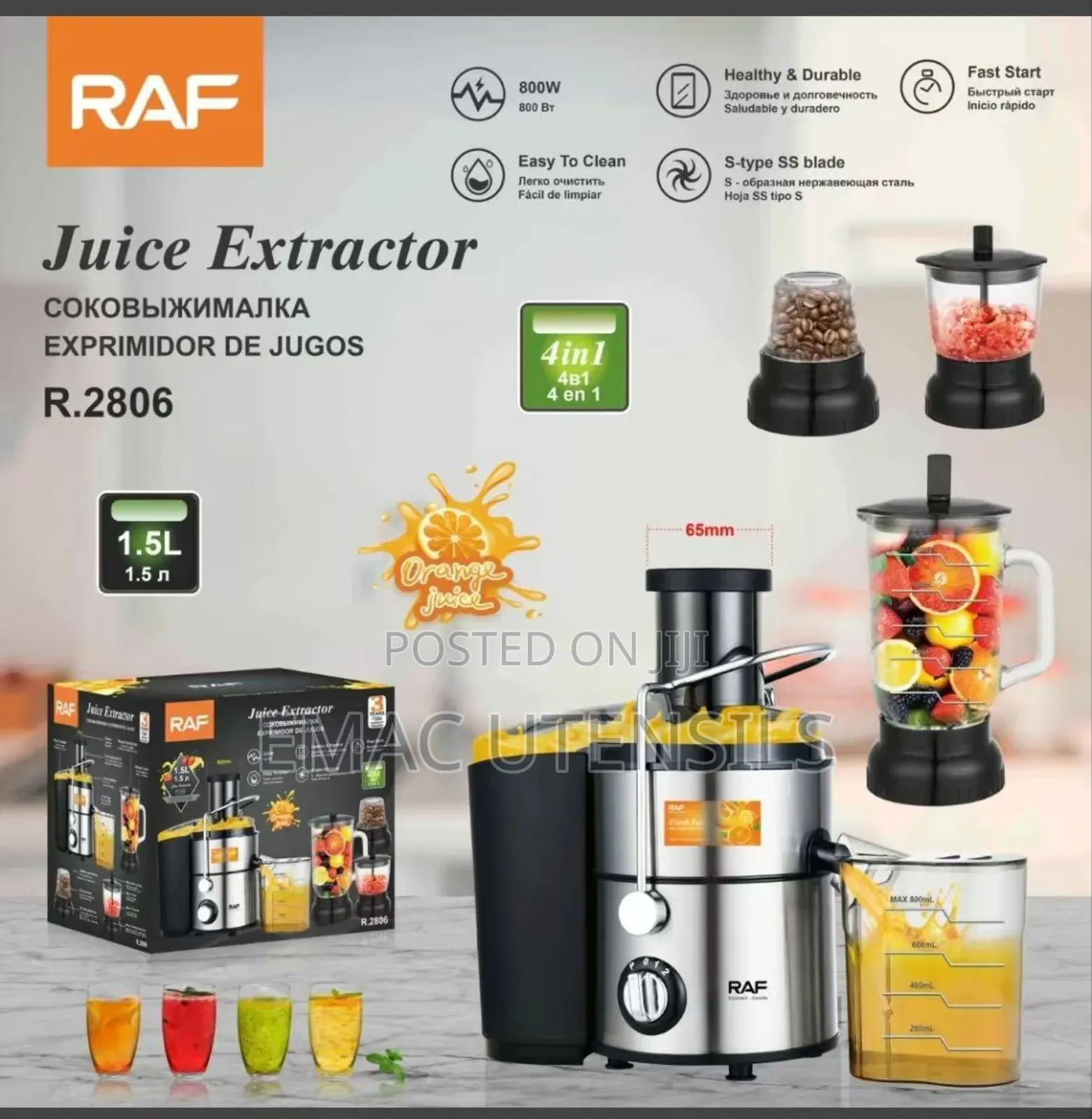 Original 4-in-1 Raf Juice Extractor With Blender