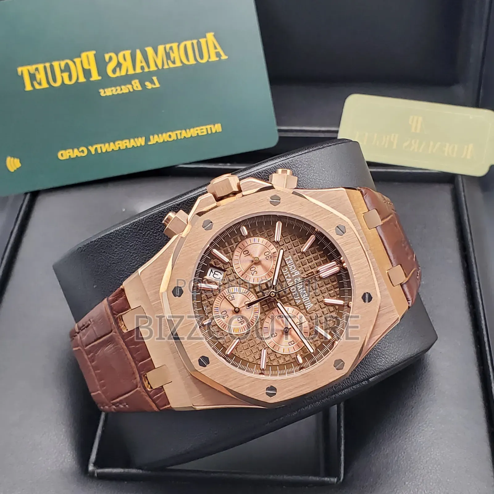 Original Audemars Piguet Chronograph Genuine Leather Watch